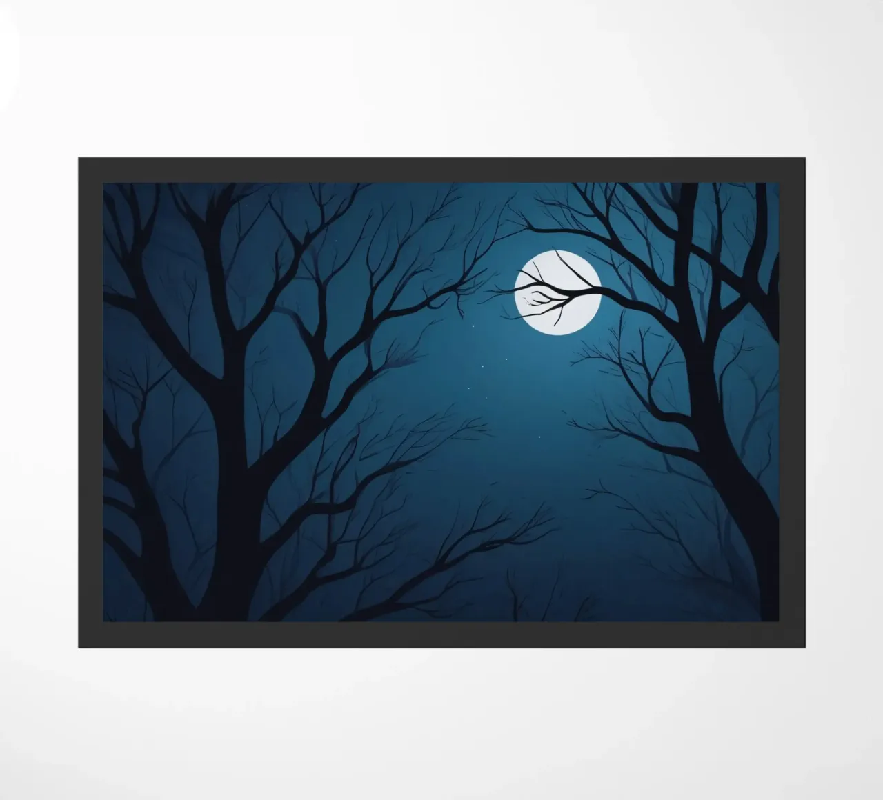Paesaggio notturno etereo con alberi stagliati zerbino da DesignDoodle