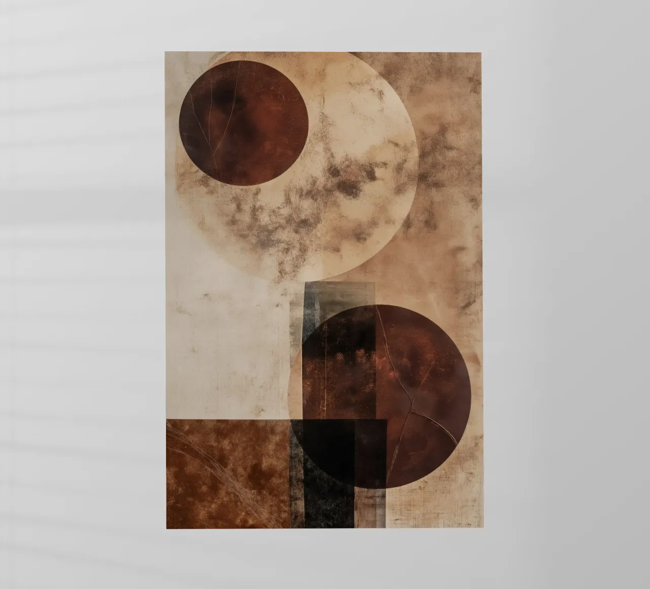 Abstract circles in brown colours backlit film by Imagine