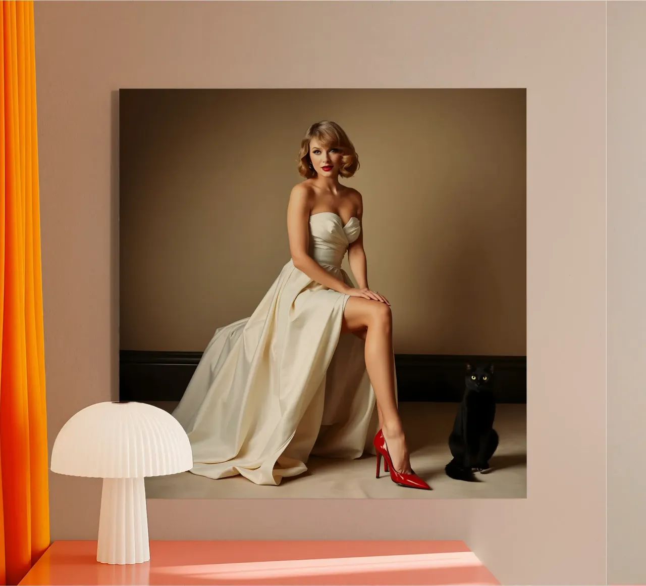 Bionda con gatto plexiglass da Anita's Dream