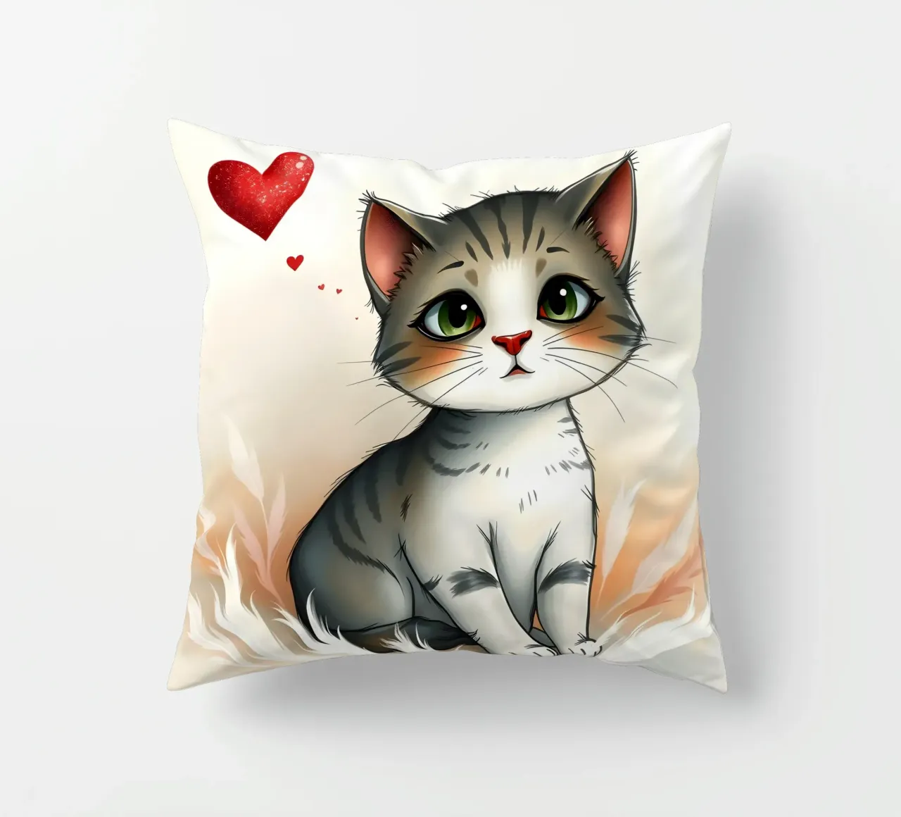 Kitten with a Heart decorative cushion by Anita's Dream