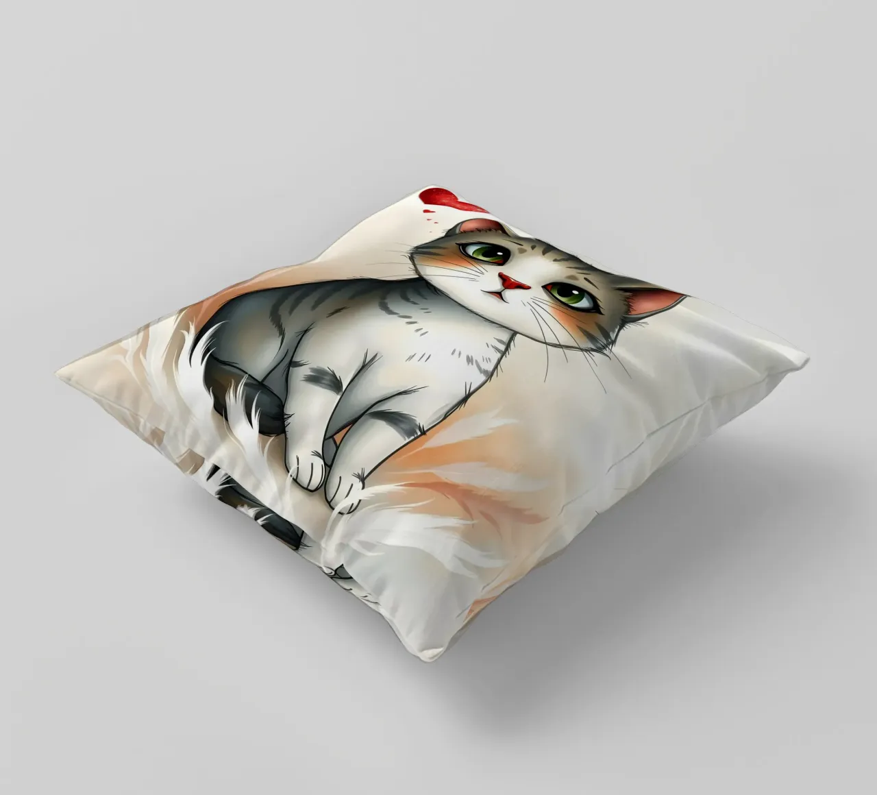 Kitten with a Heart decorative cushion by Anita's Dream