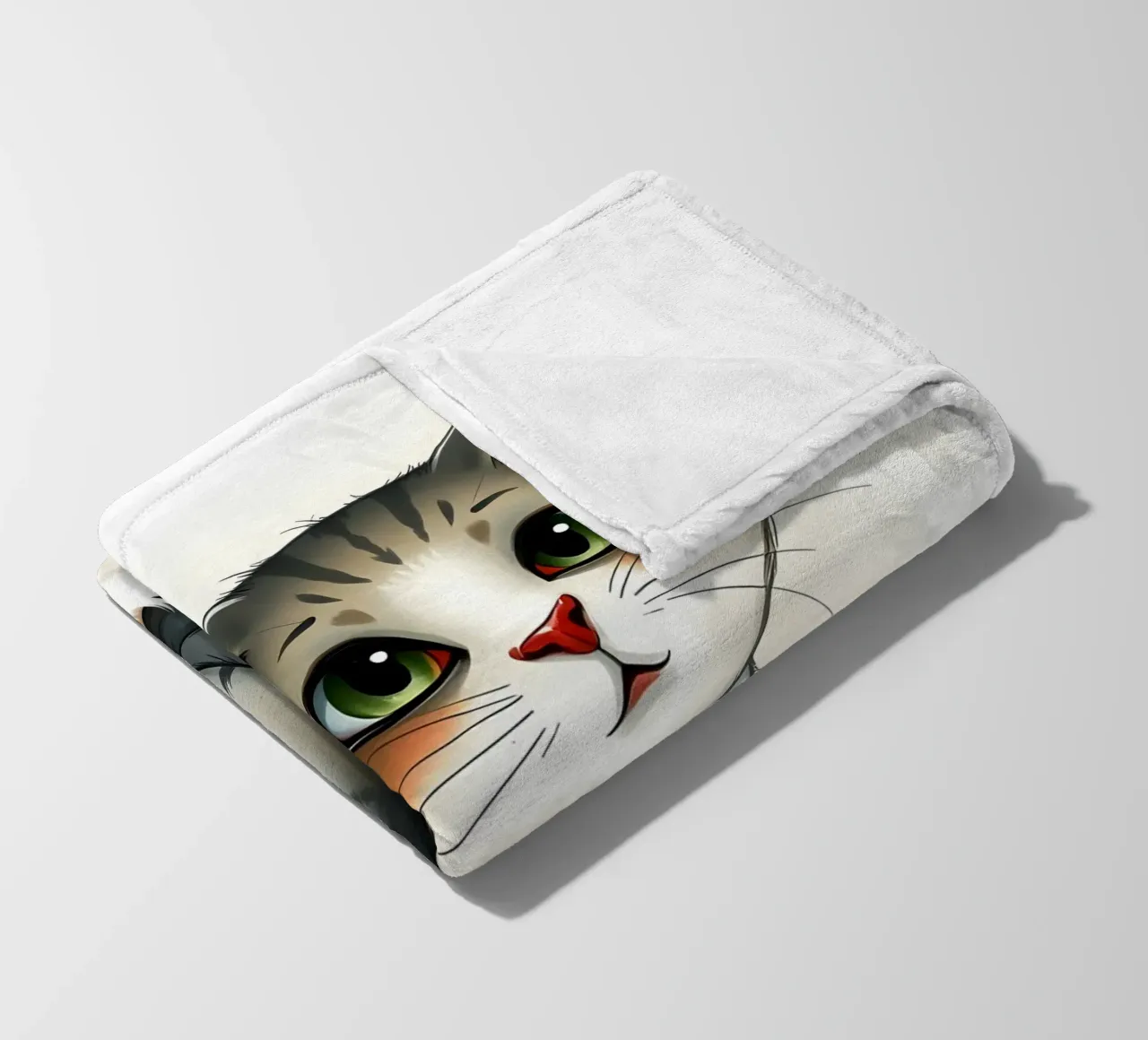 Kitten with a Heart fleece blanket by Anita's Dream