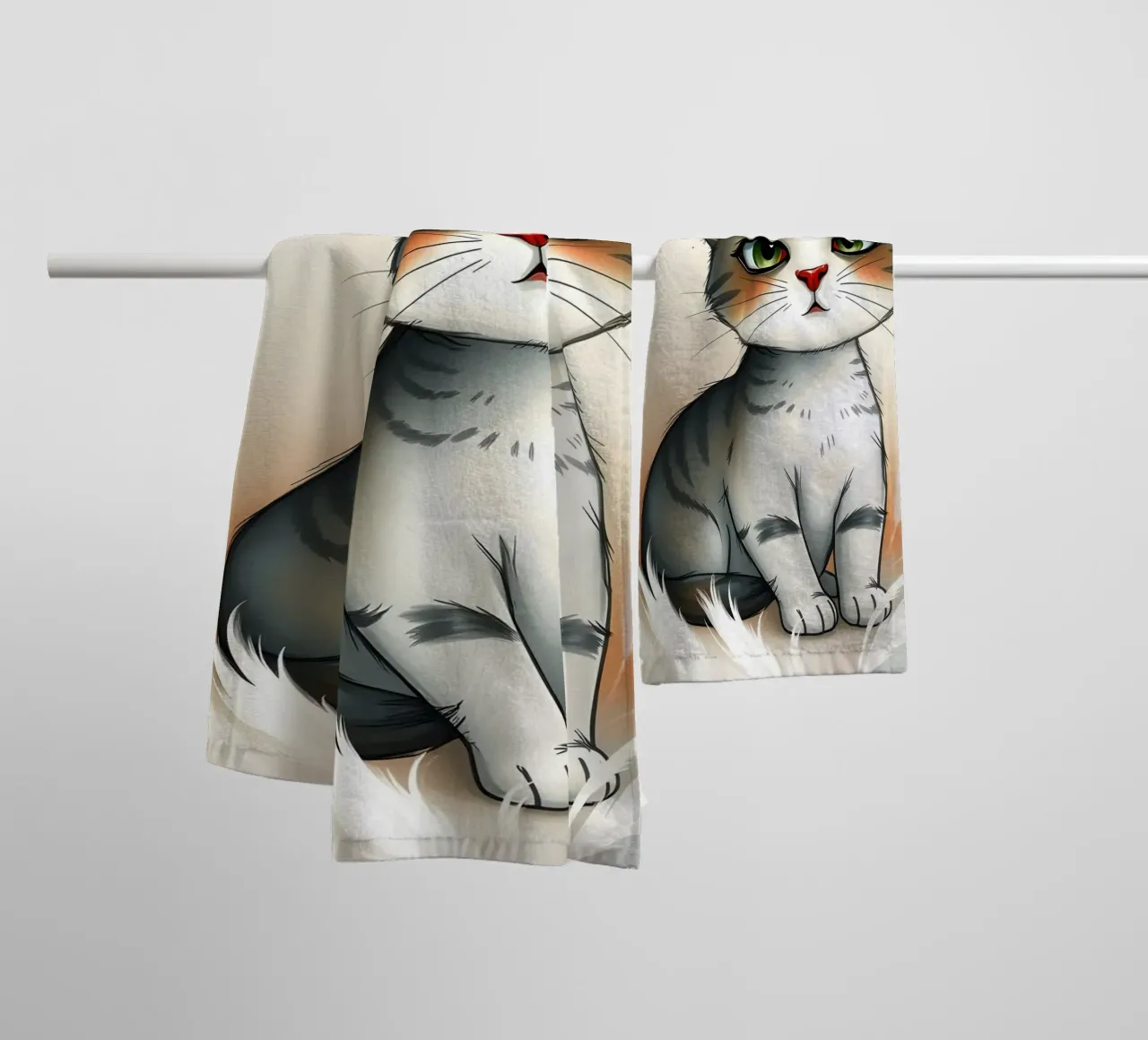 Kitten with a Heart towel by Anita's Dream