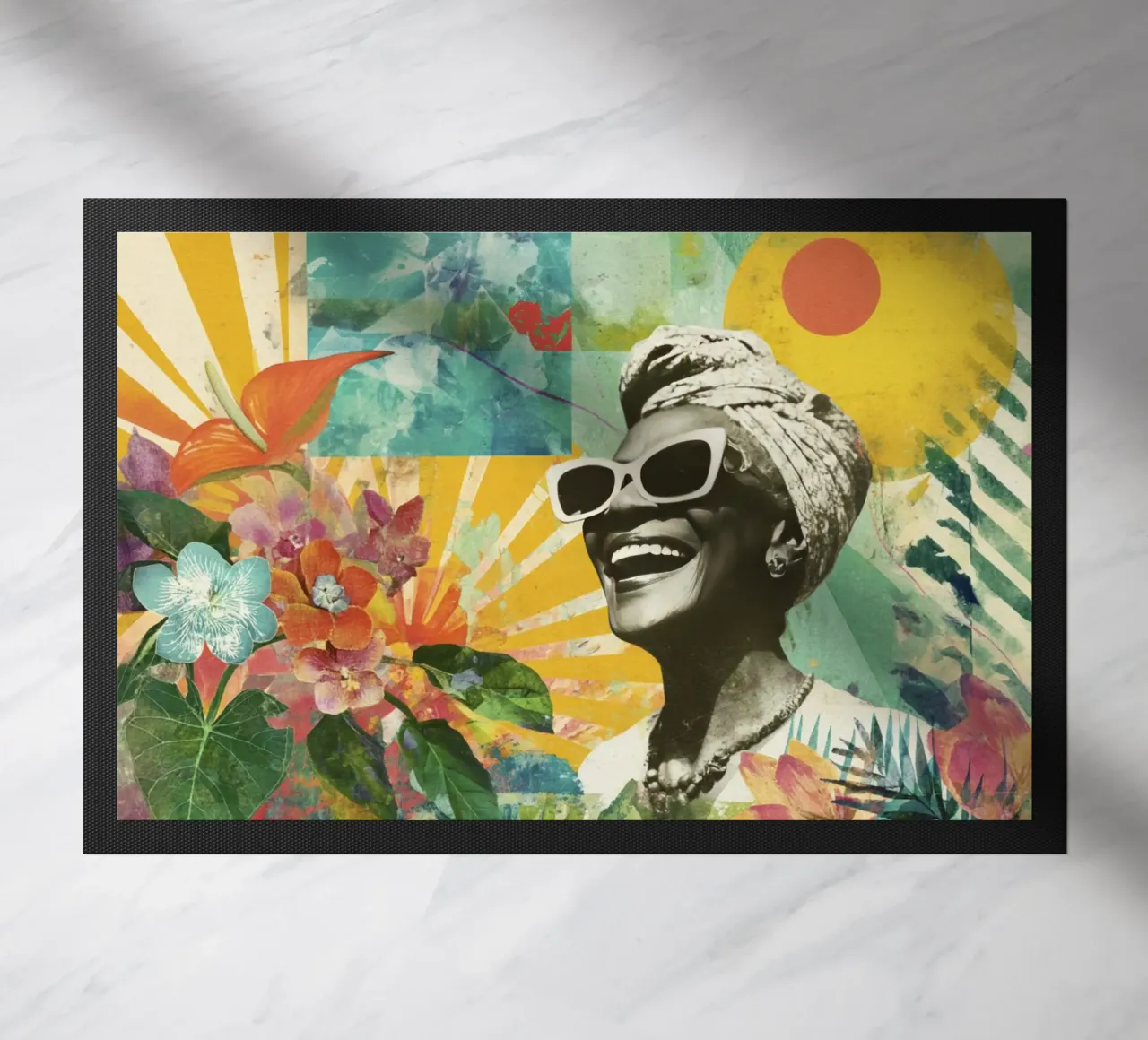 Collage di vibrazioni retrò radiose della diva nera zerbino da Modern Muse