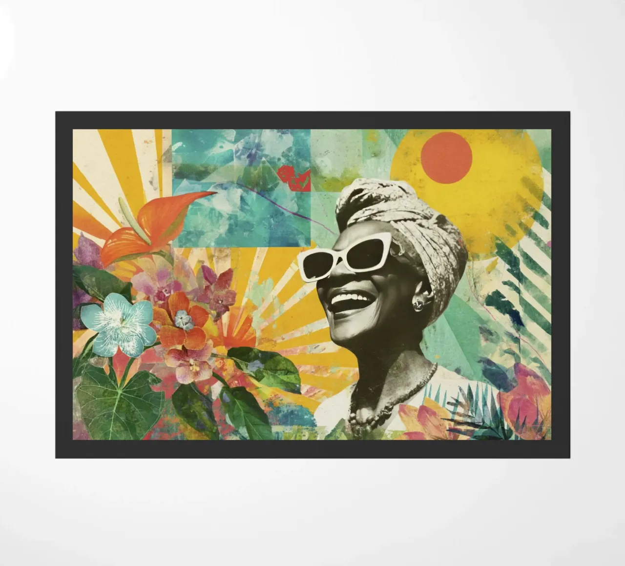 Collage di vibrazioni retrò radiose della diva nera zerbino da Modern Muse