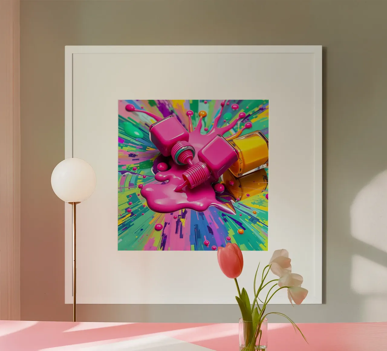 Esplosione di colori poster con telaio in alluminio da Anita's Dream