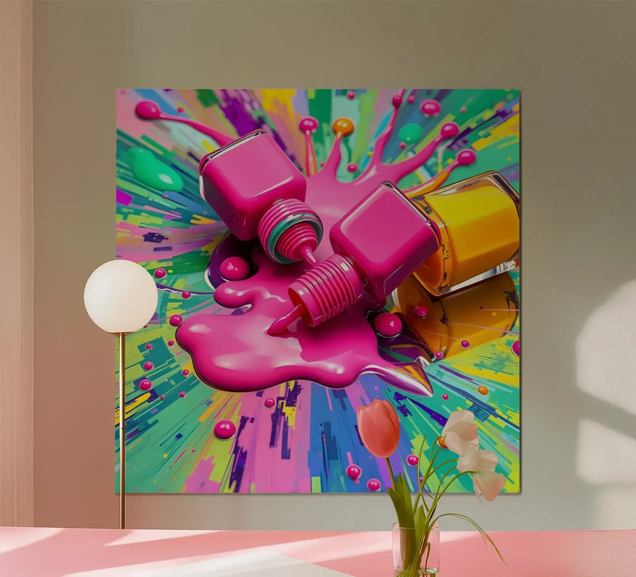Esplosione di colori poster con telaio in alluminio da Anita's Dream