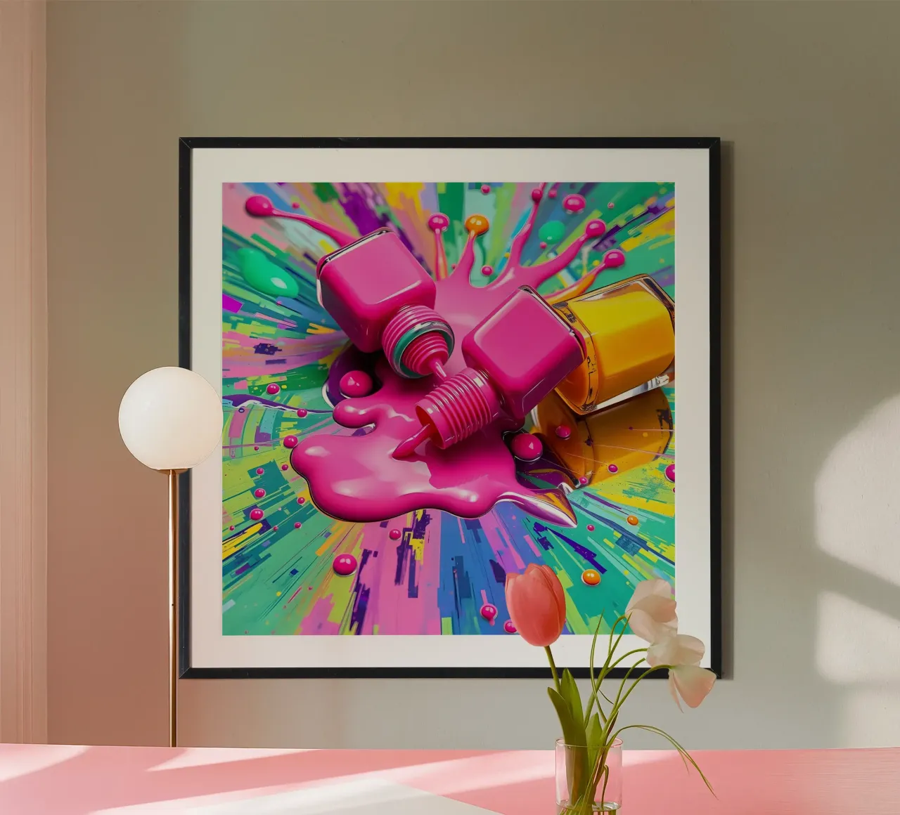 Esplosione di colori poster con telaio in alluminio da Anita's Dream