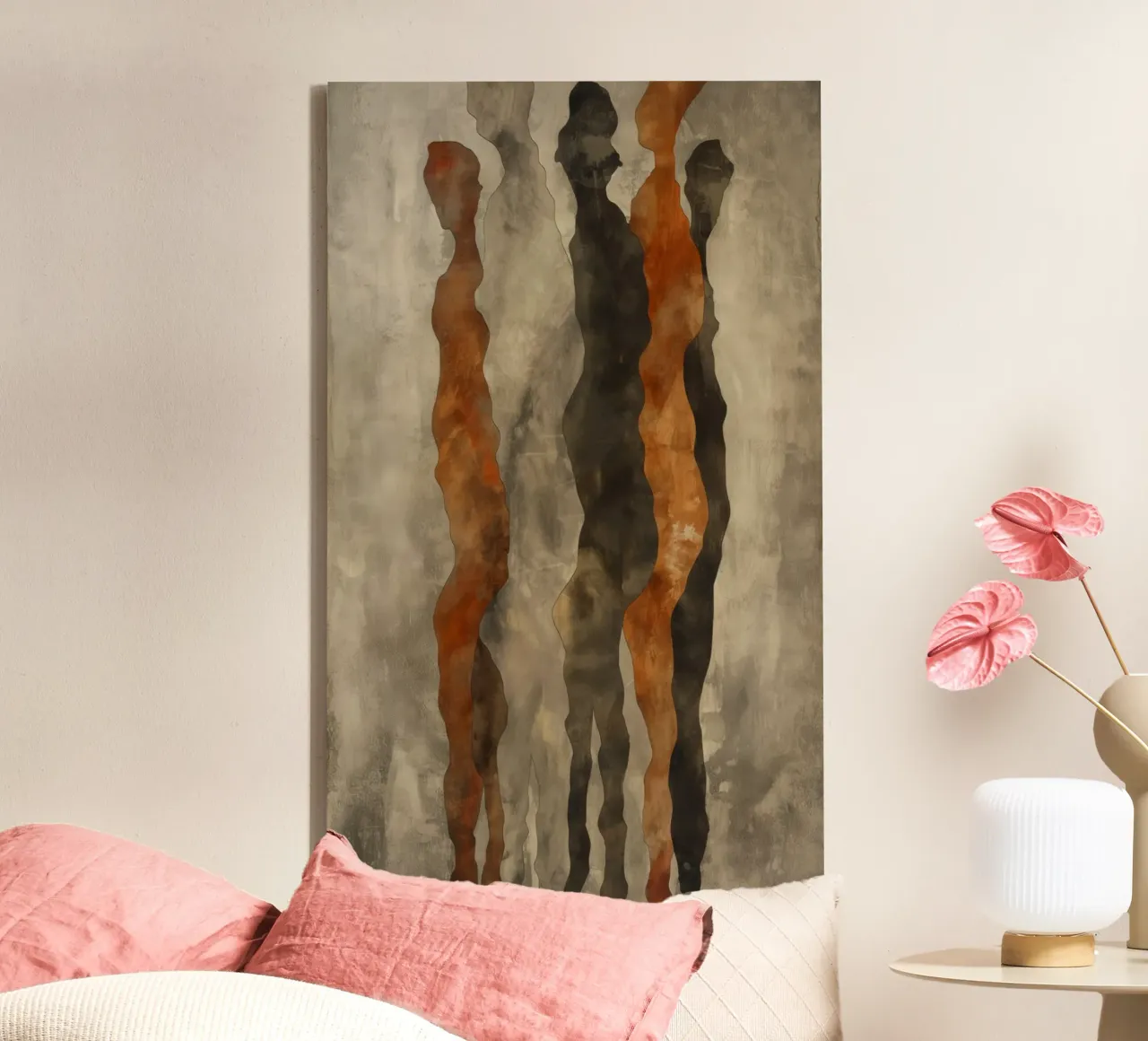Abstract shapes canvas with Floater frame by Imagine