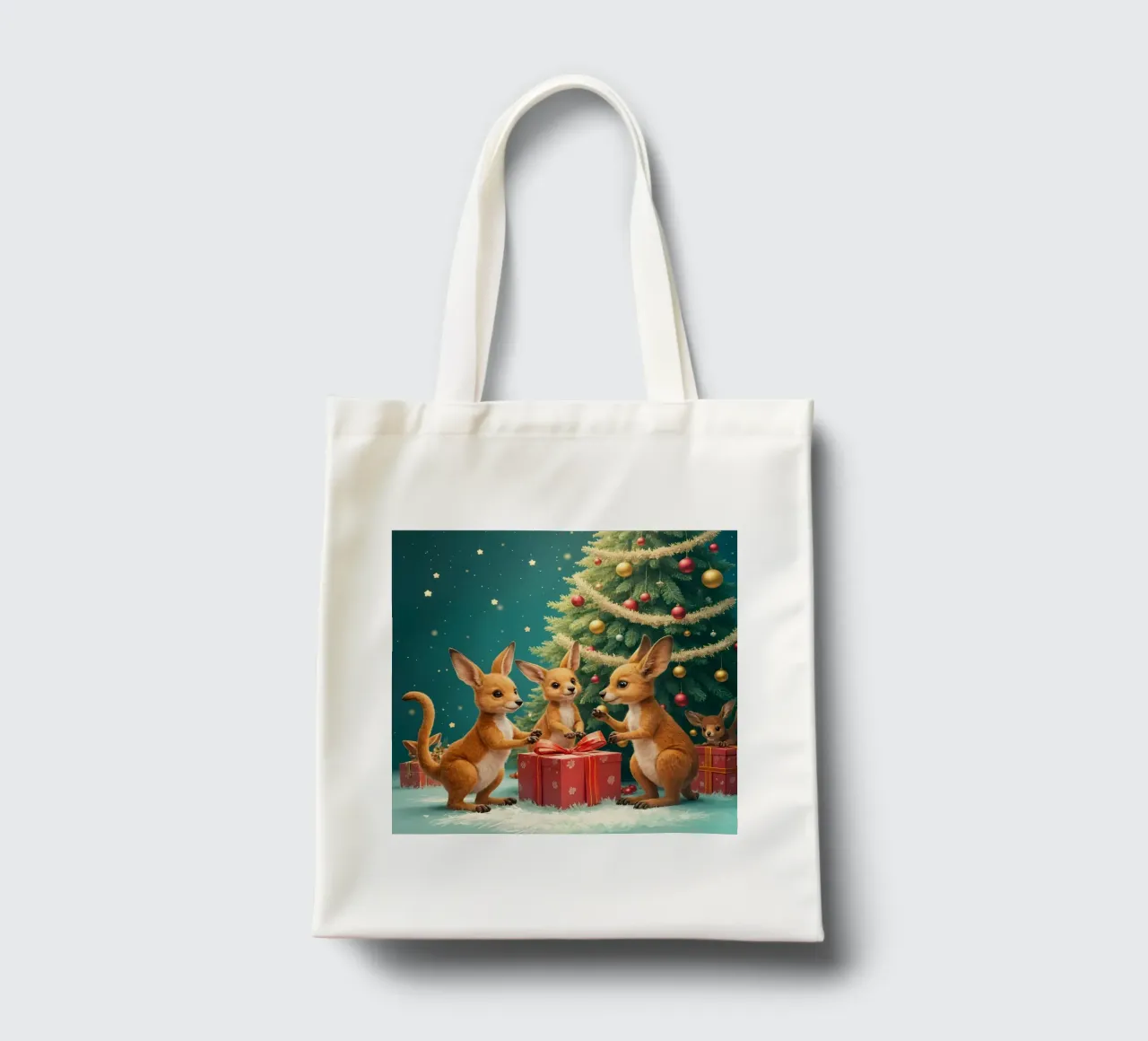 Joeys unterm Weihnachtsbaum Jutebeutel von Anita's Dream