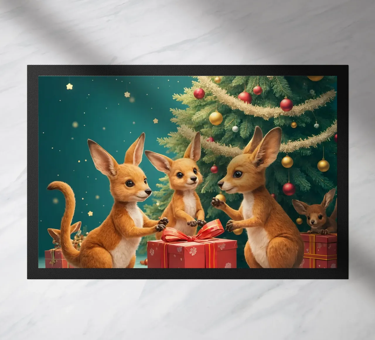 I ragazzi sotto l'albero di Natale zerbino da Anita's Dream