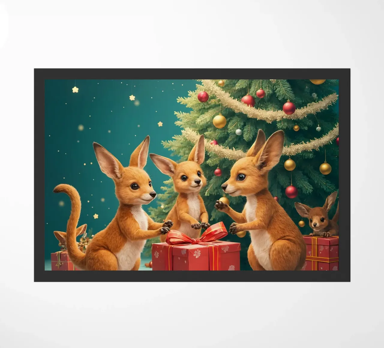 I ragazzi sotto l'albero di Natale zerbino da Anita's Dream