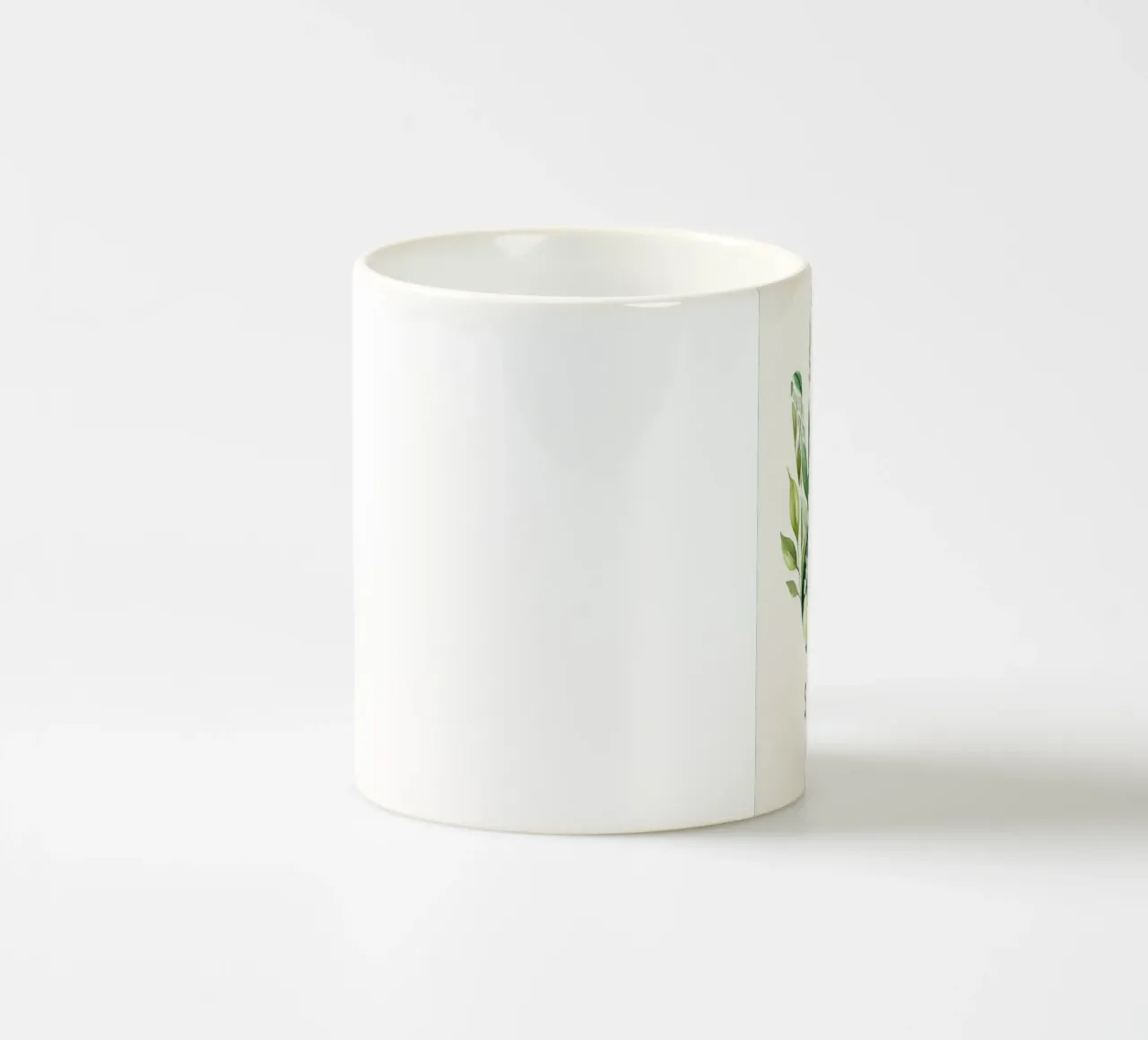 Mano acquerellata e terra con foglie Poster di sensibilizzazione ecologica tazza in ceramica da Modern Muse