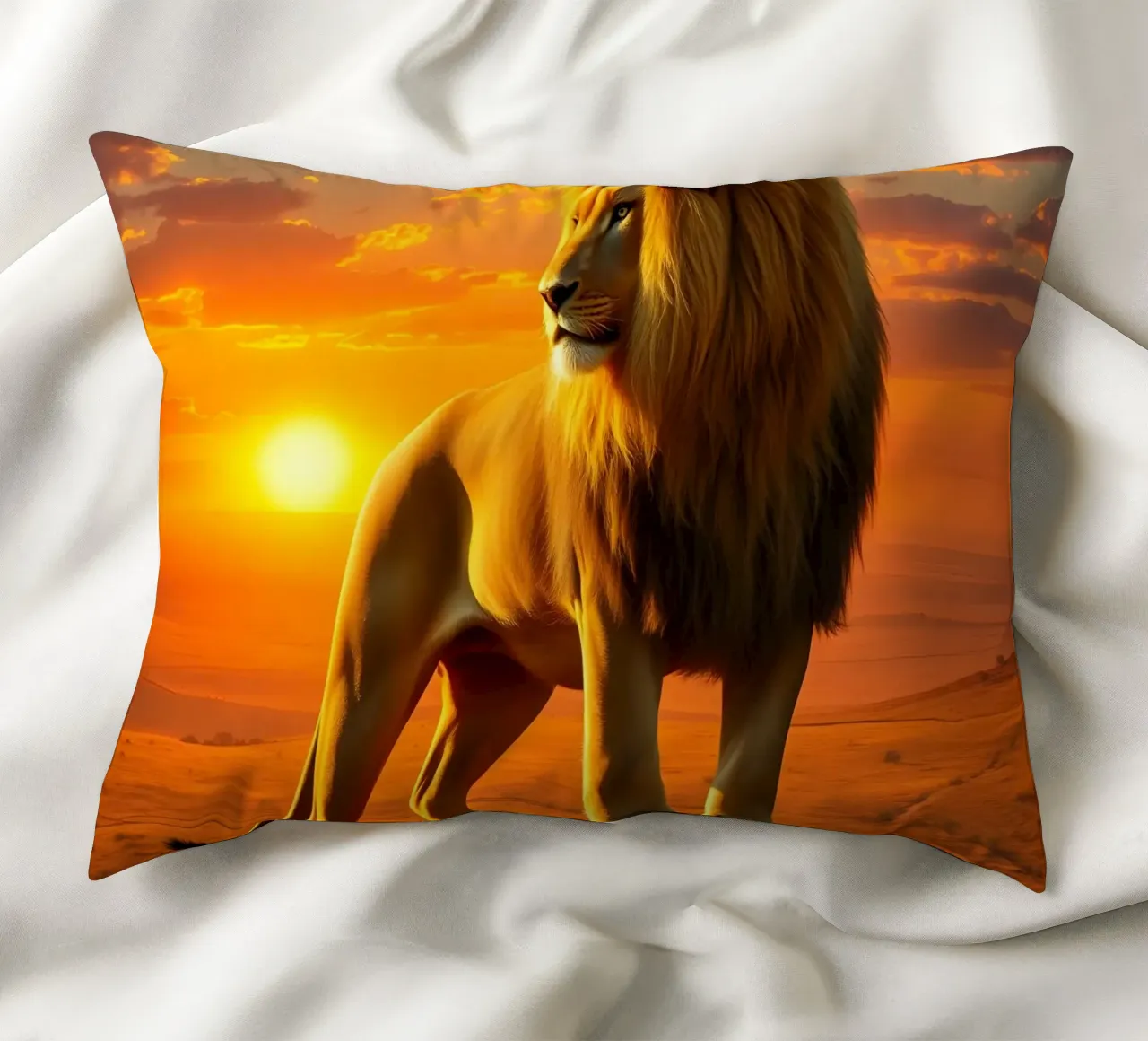Leone sulle rocce cuscino da Anita's Dream