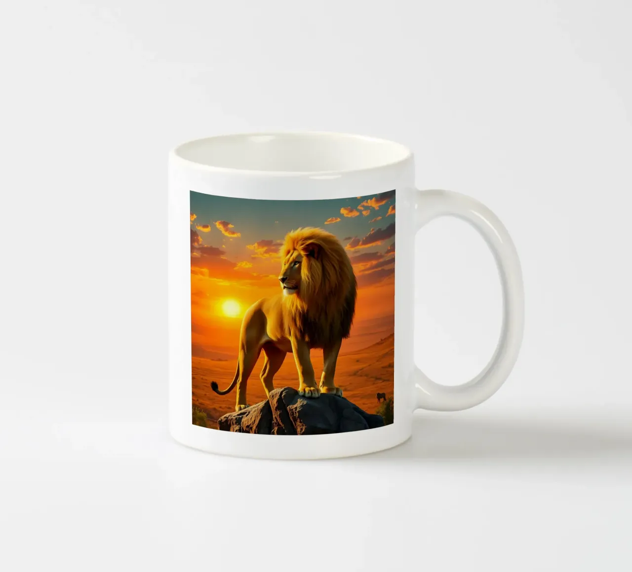 Leone sulle rocce tazza in ceramica da Anita's Dream