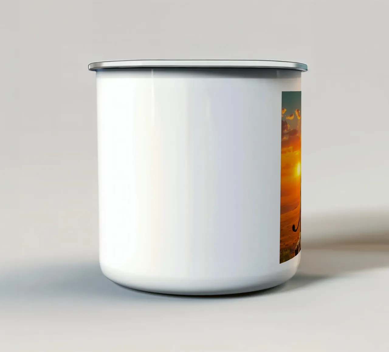 Leone sulle rocce tazza in smalto da Anita's Dream