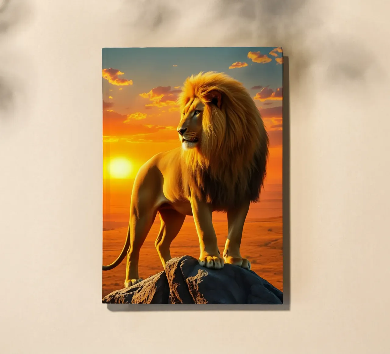 Lion on the Rocks notebook by Anita's Dream