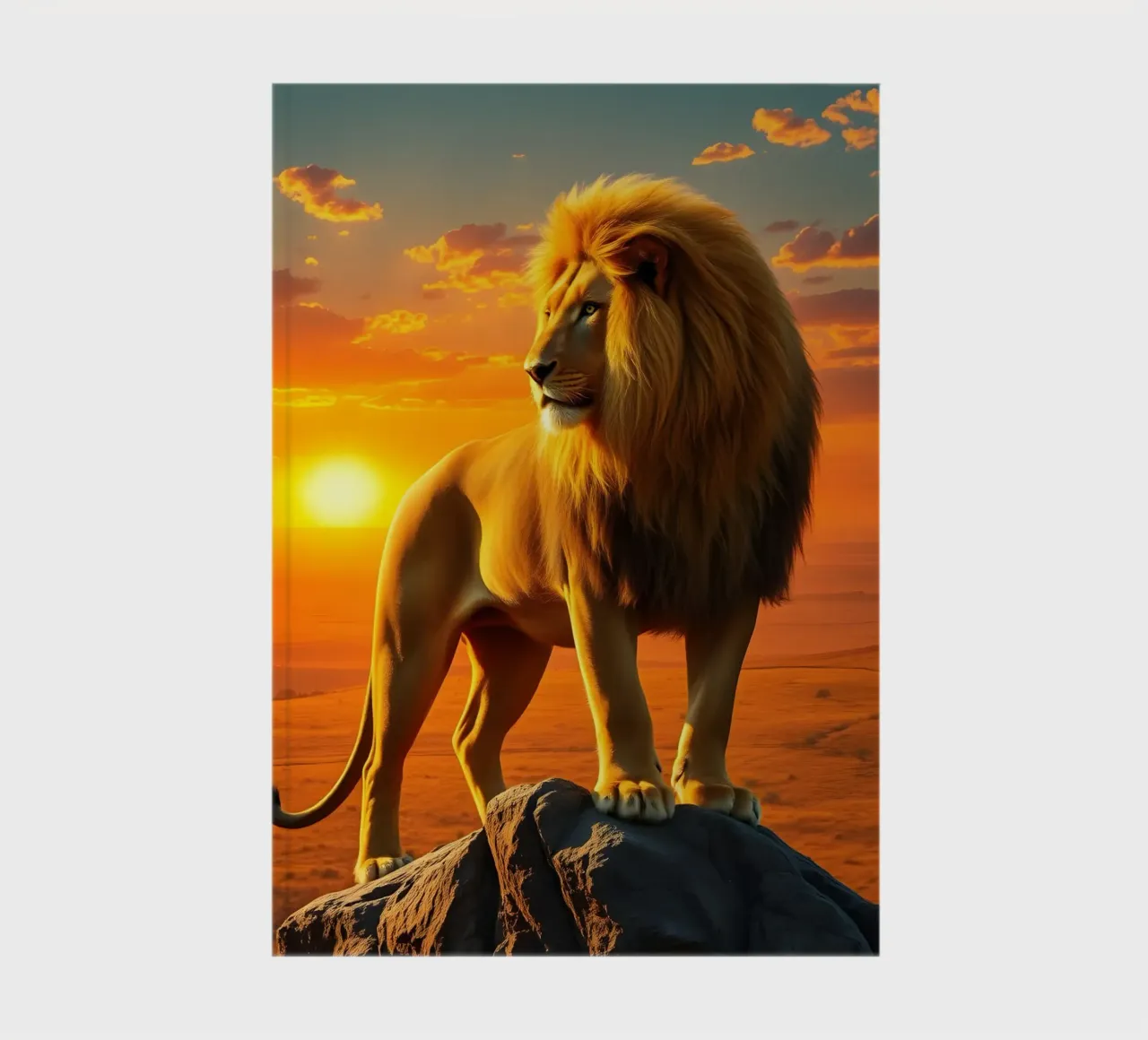 Lion on the Rocks notebook by Anita's Dream
