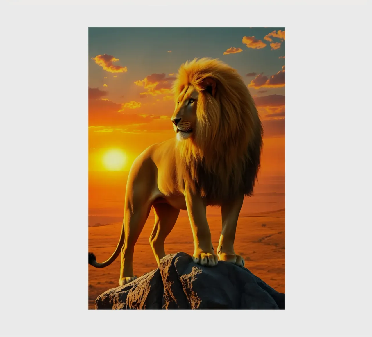 Lion on the Rocks notebook by Anita's Dream