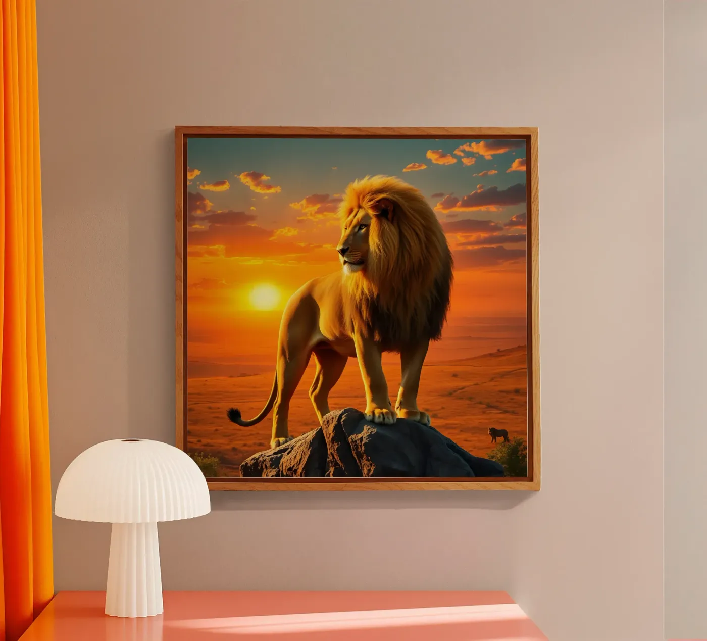 Leone sulle rocce plexiglass da Anita's Dream