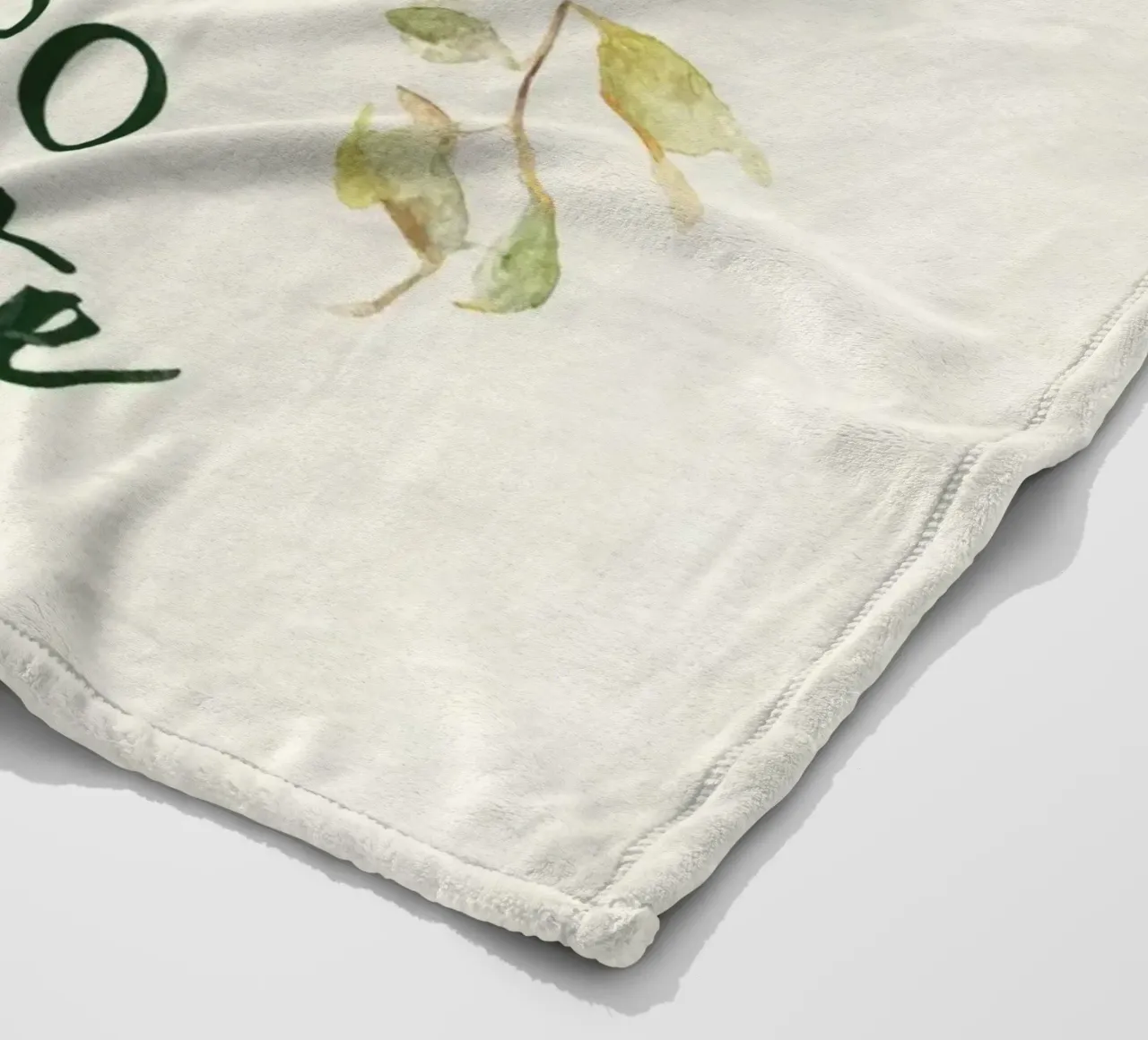 Mano acquerellata e foglie di terra Consapevolezza ecologica Rifiuti zero coperta in pile da Modern Muse