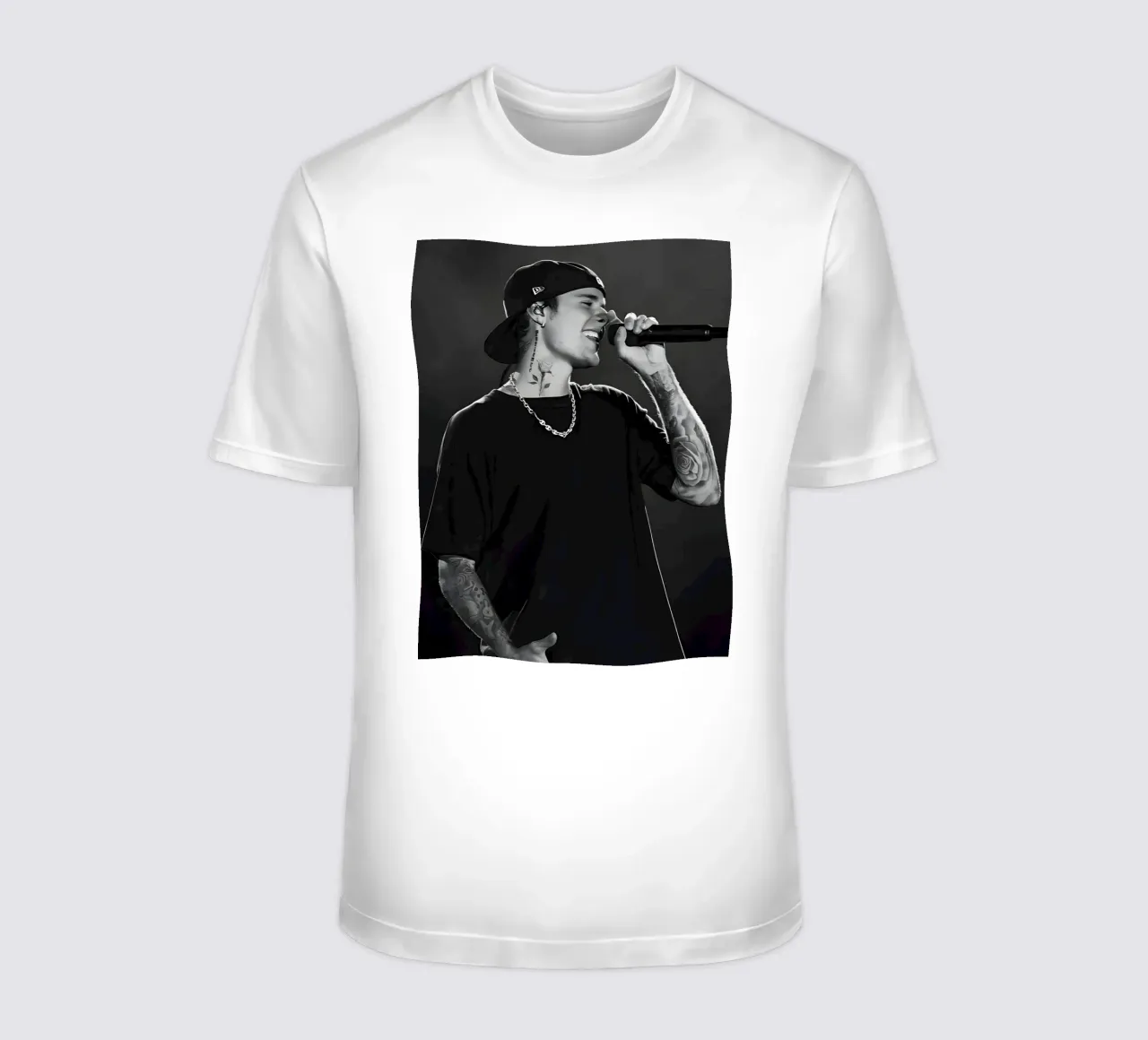 Justin Bieber t-shirt da Low poly art