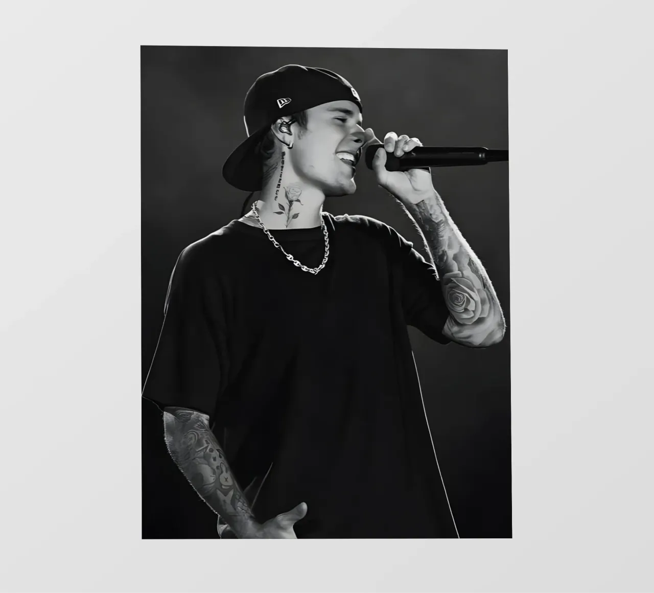 Justin Bieber pellicola backlit da Low poly art