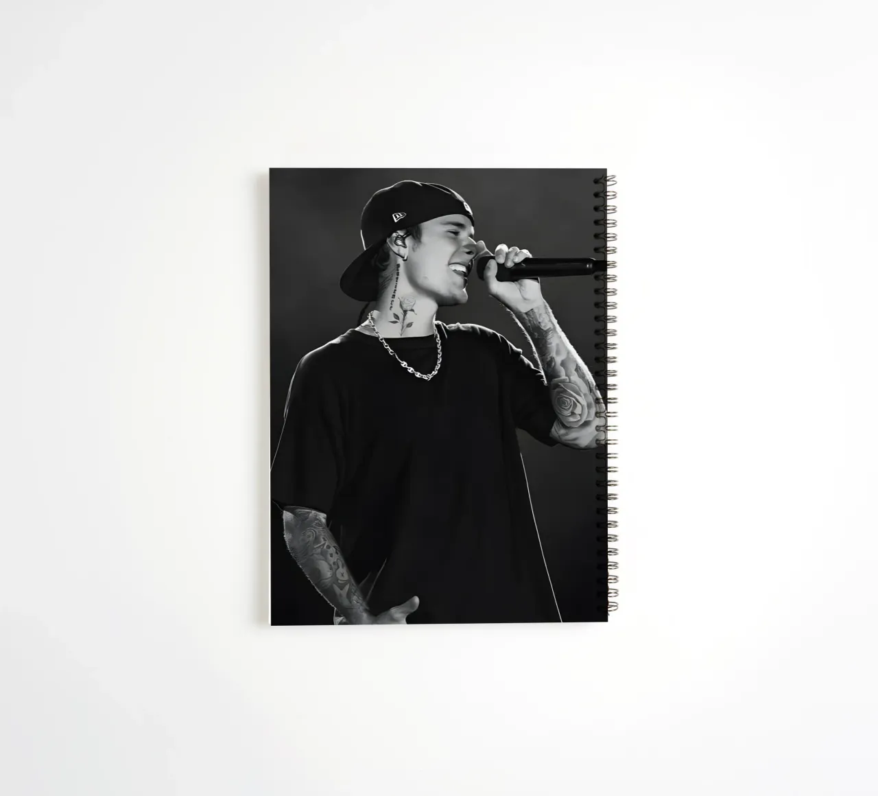 Justin Bieber spiral notebook by Low poly art