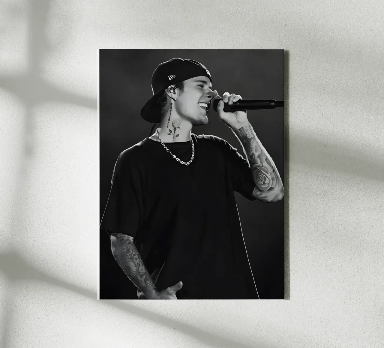 Justin Bieber tela con Cornice a cassetta da Low poly art