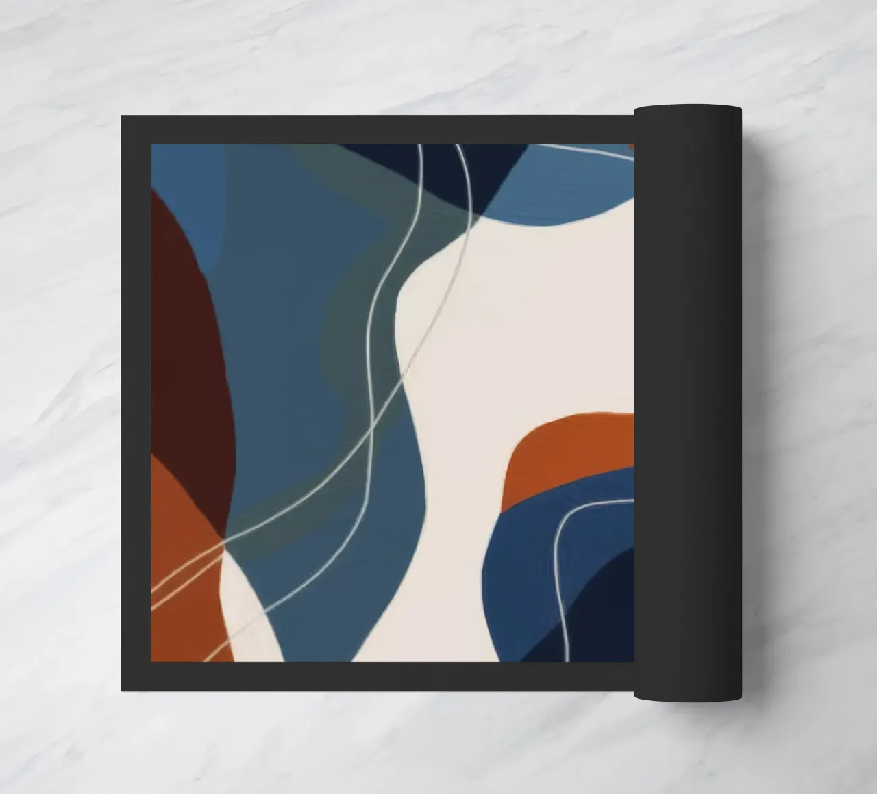 Amber Thread Geometry doormat by Monarch Arc