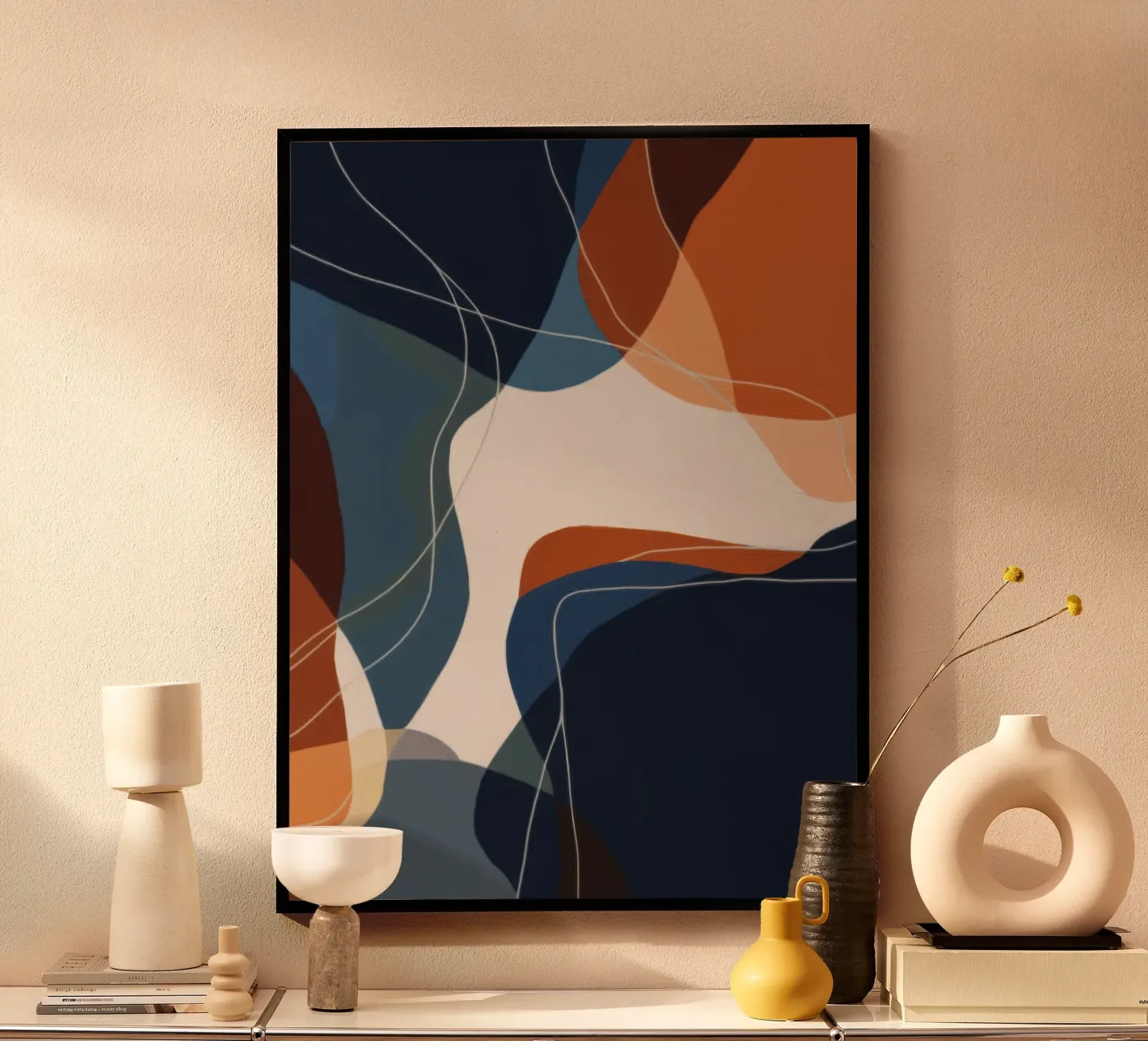 Amber Thread Geometry poster by Monarch Arc