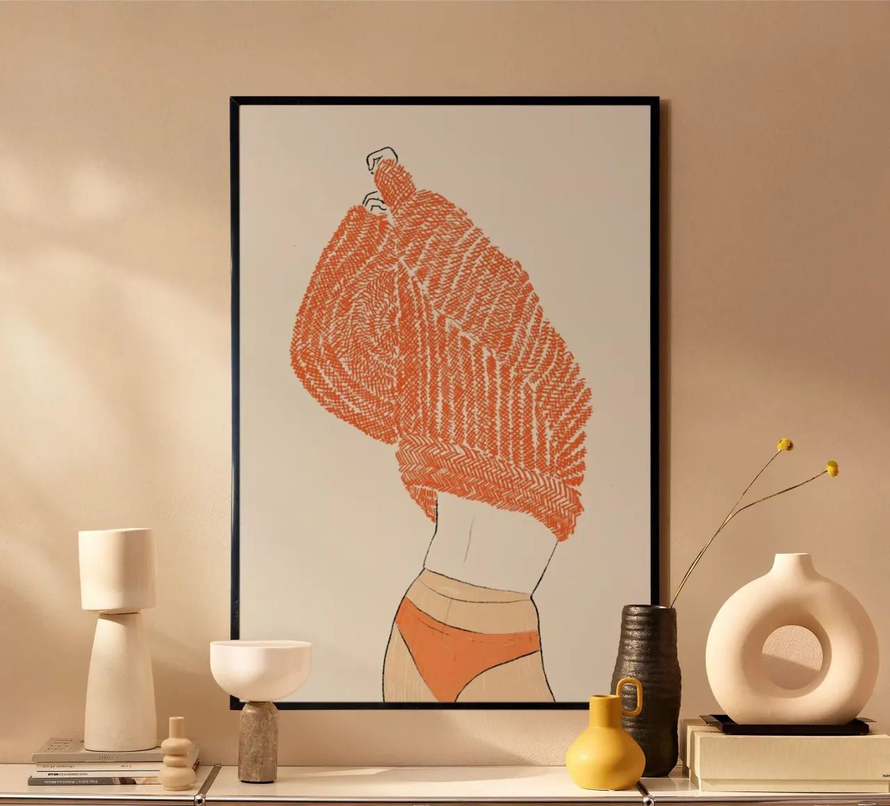 Warm Layers poster con telaio in legno da Graphite