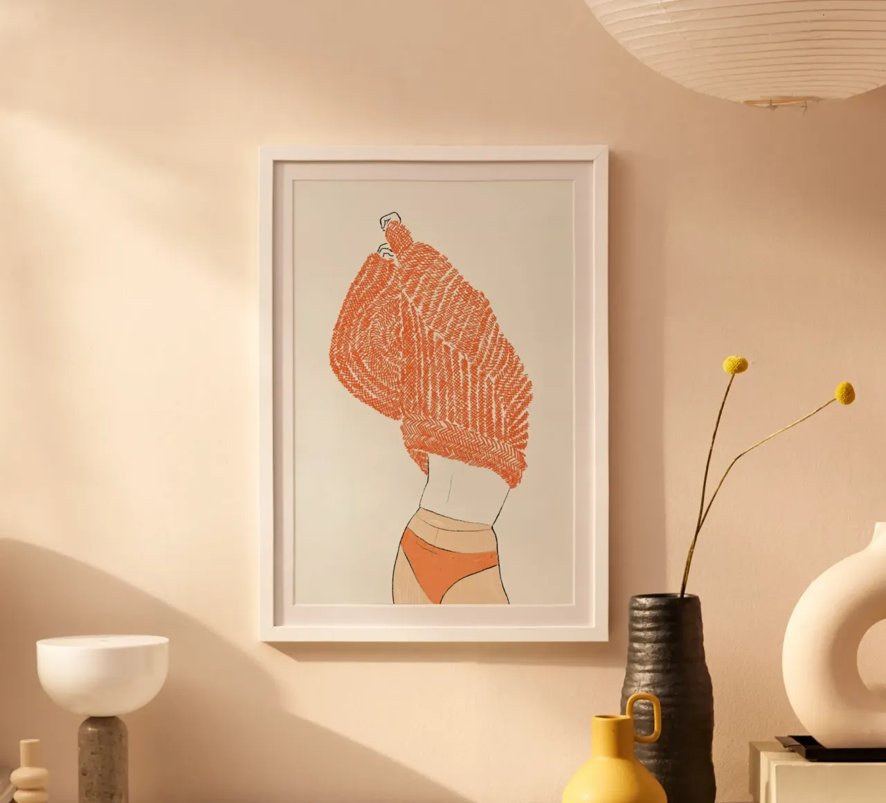 Warm Layers poster con telaio in legno da Graphite