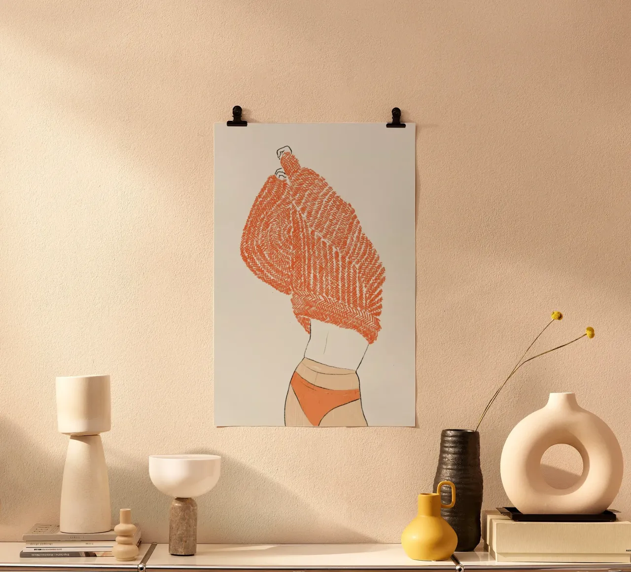 Warm Layers poster con telaio in legno da Graphite