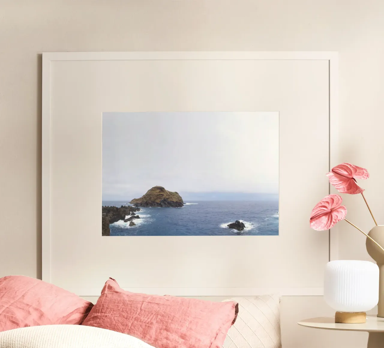 Rugged Coastline of Porto Moniz, Madeira poster con telaio in alluminio da zenitt