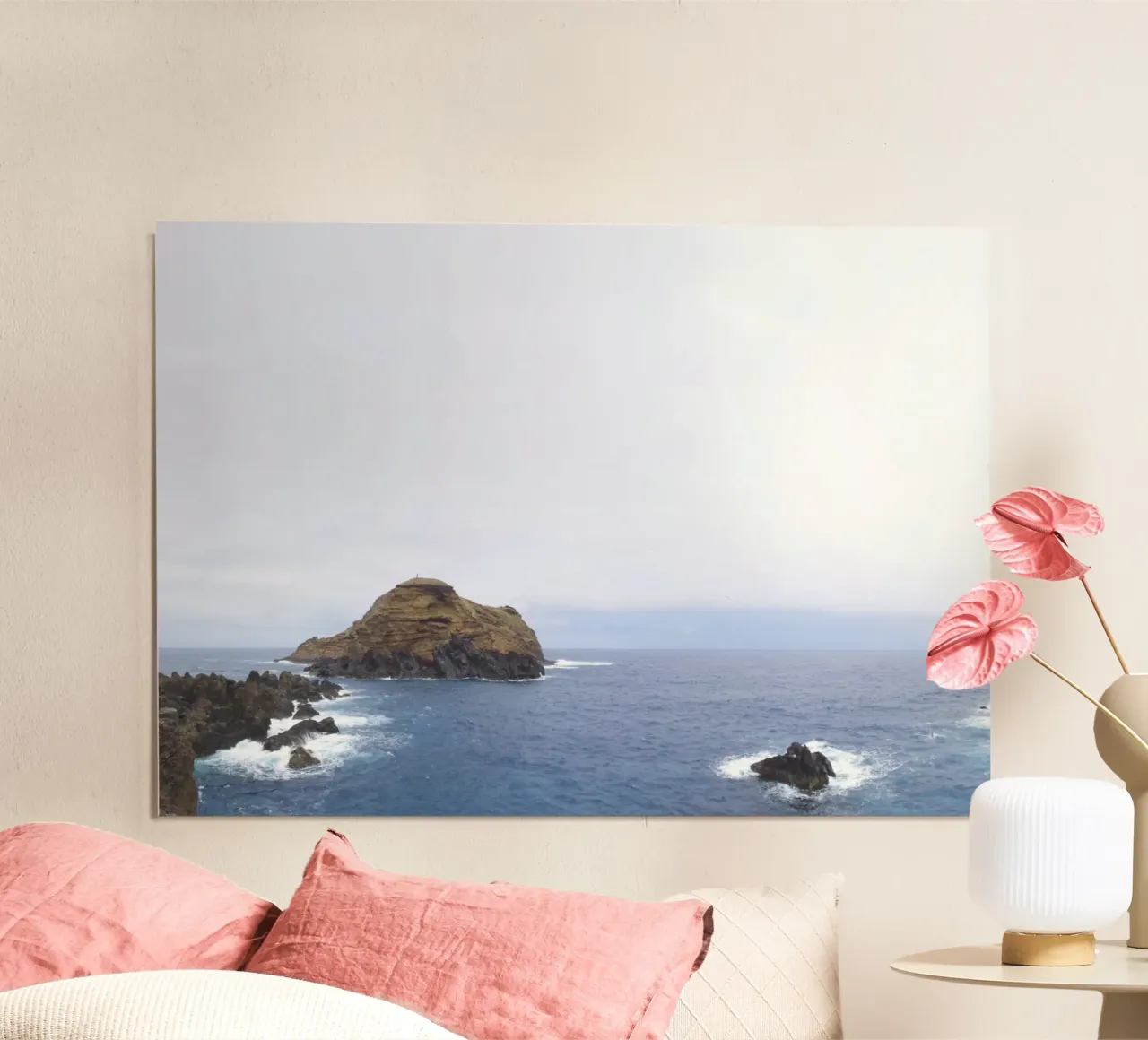 Rugged Coastline of Porto Moniz, Madeira poster con telaio in alluminio da zenitt