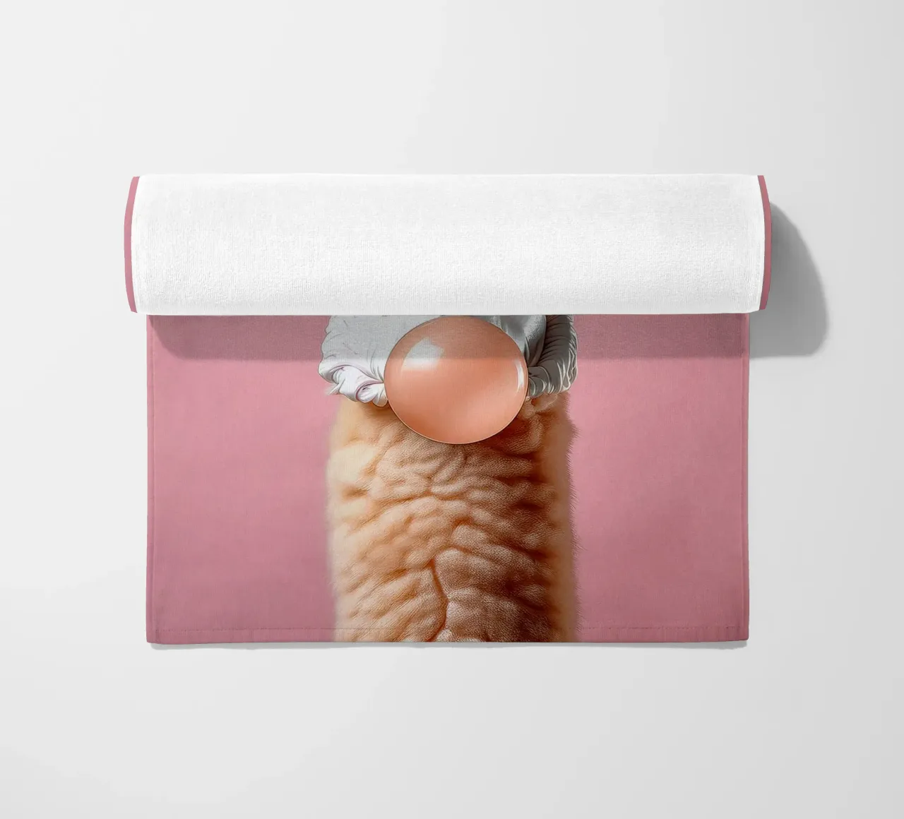 Lama con frangia riccioluta e gomma da masticare - Pop Art animale pastello telo mare da FlexiDesignsByK