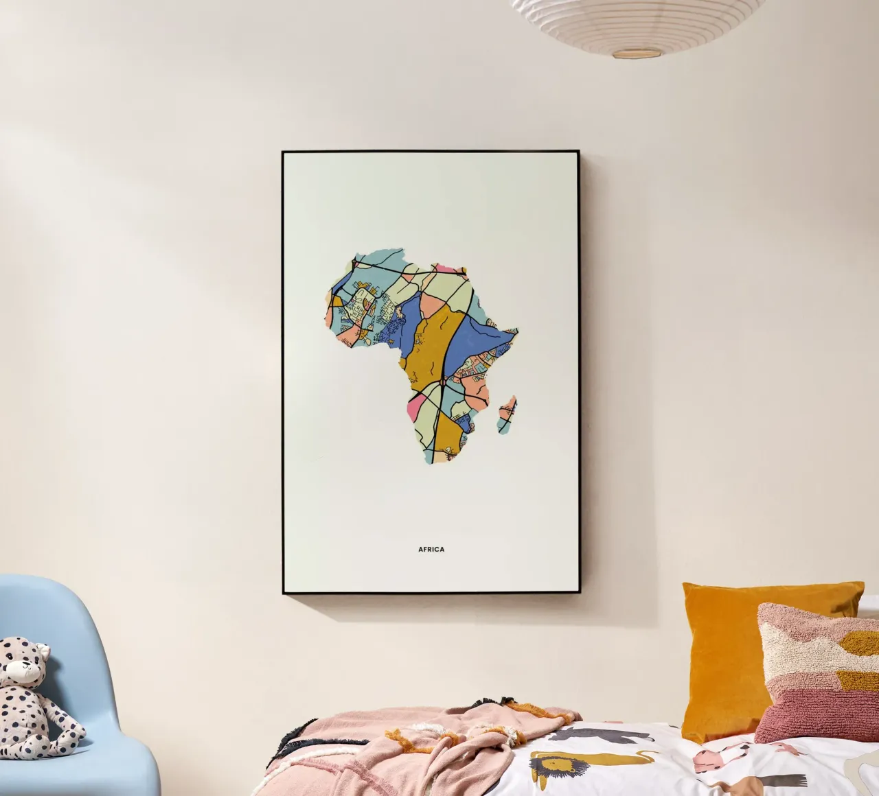 Africa plexiglass da The Cartography Collection