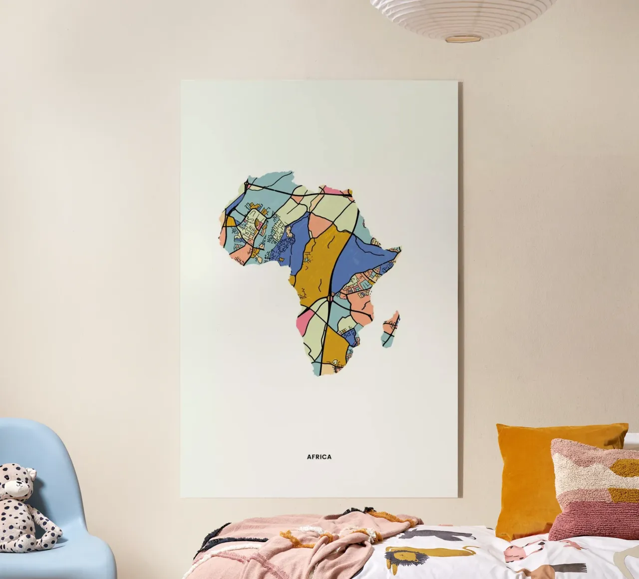 Africa plexiglass da The Cartography Collection
