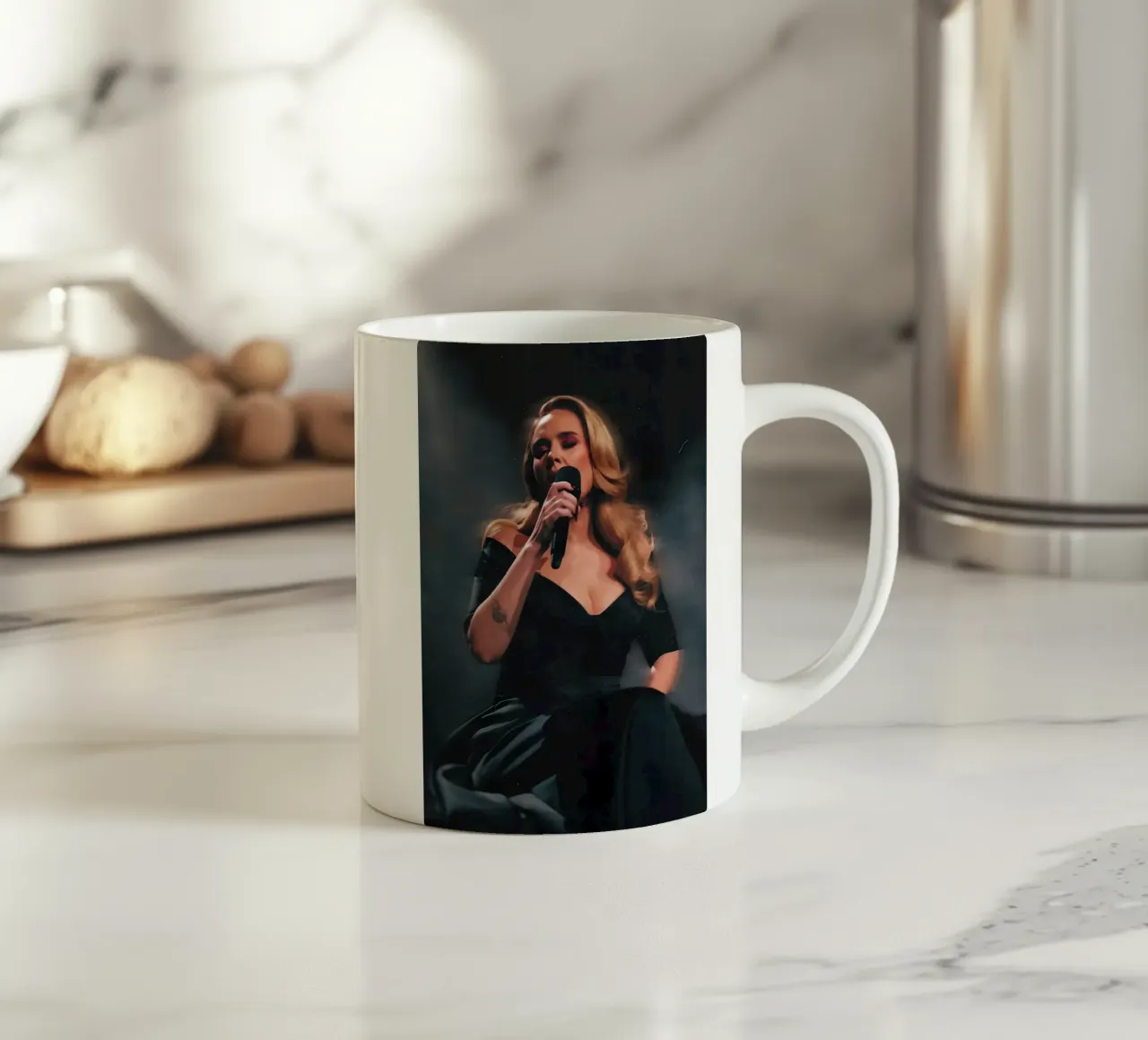 Adele tazza in ceramica da Low poly art