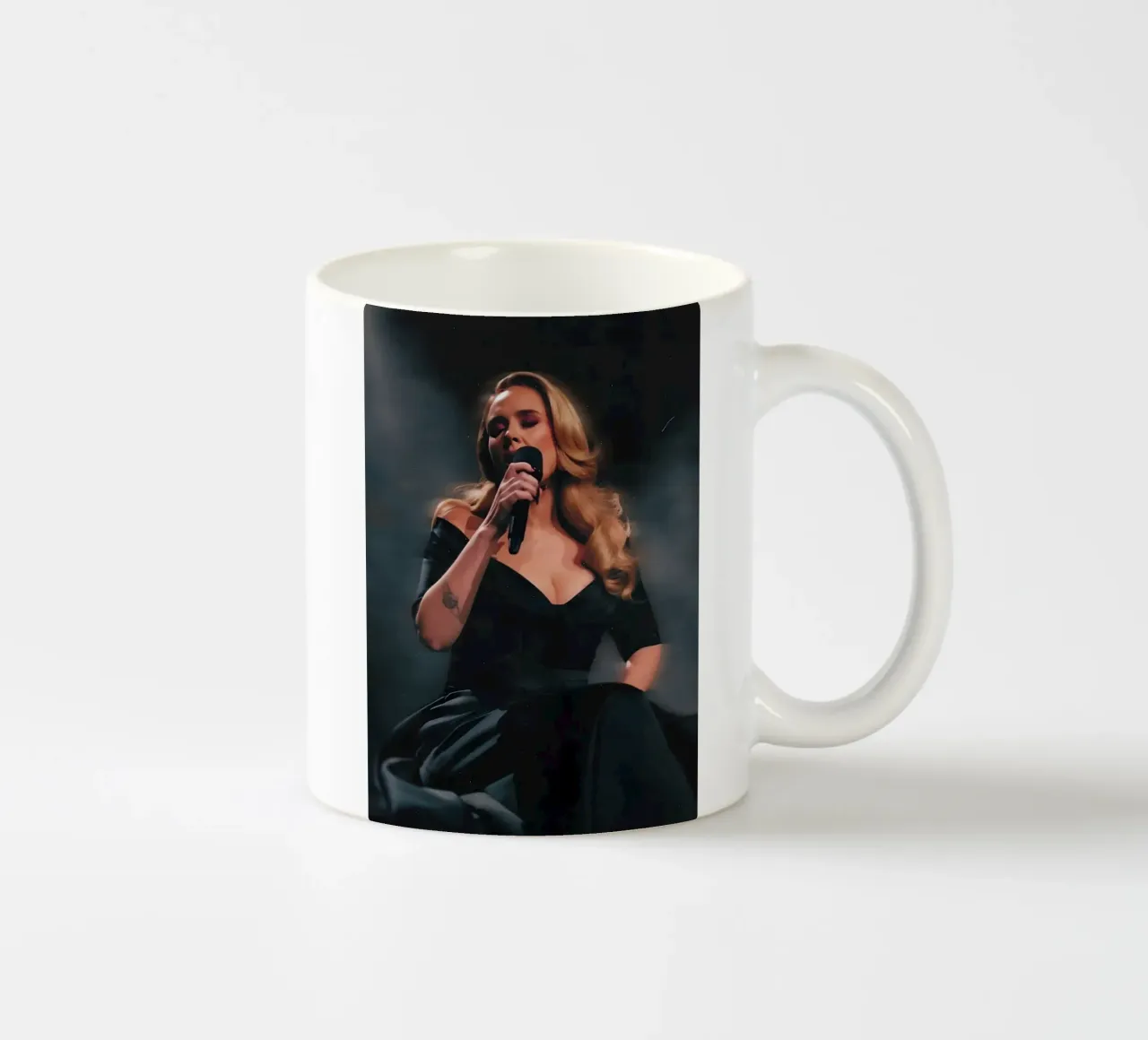 Adele tazza in ceramica da Low poly art