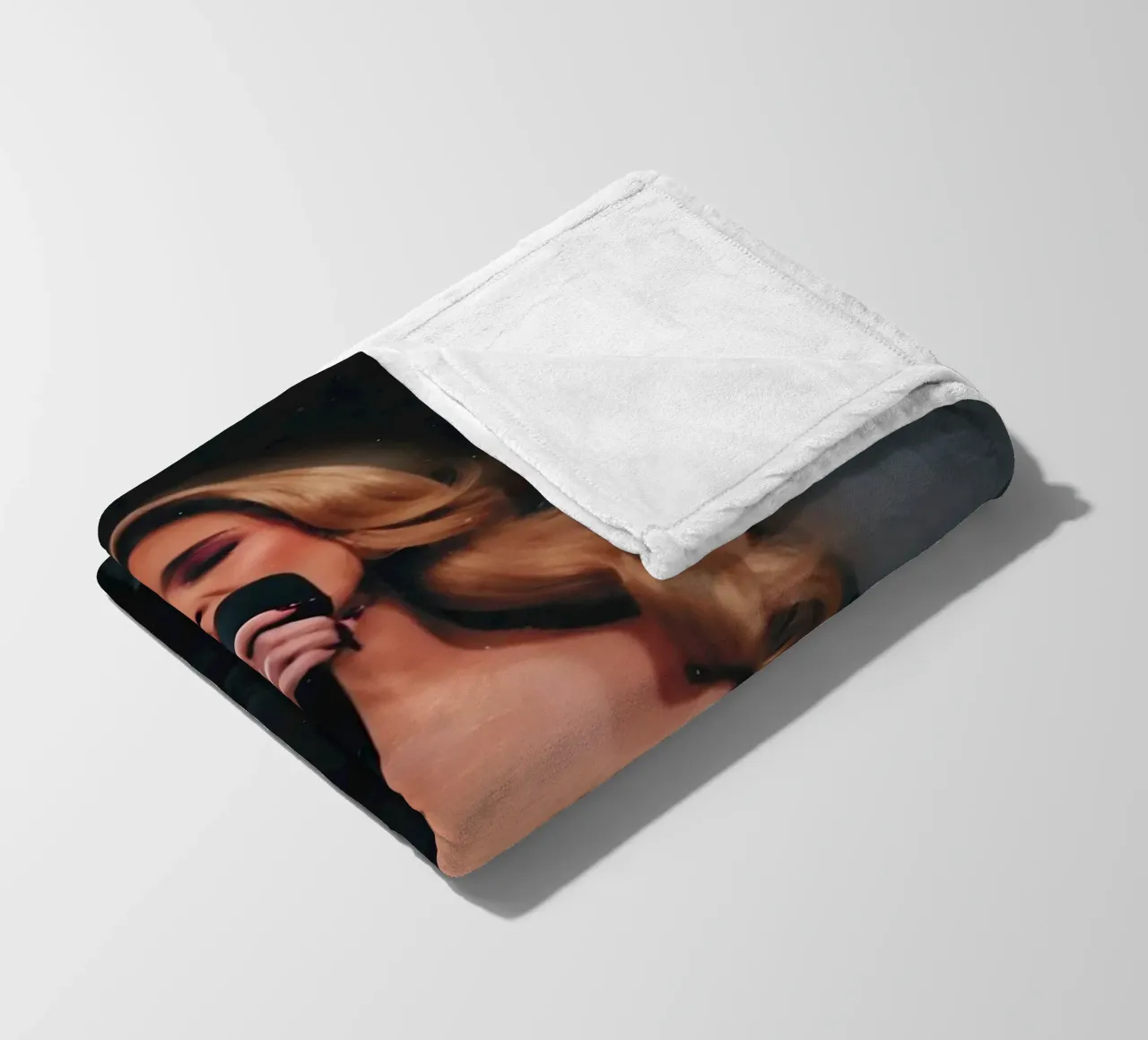 Adele coperta in pile da Low poly art