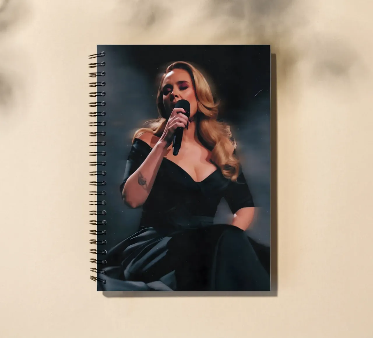 Adele spiral notebook by Low poly art