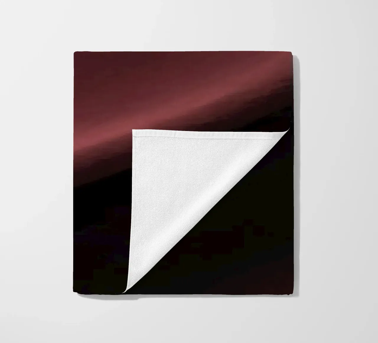 Elegant abstract background featuring smooth, flowing maroon beach towel by DesignDoodle