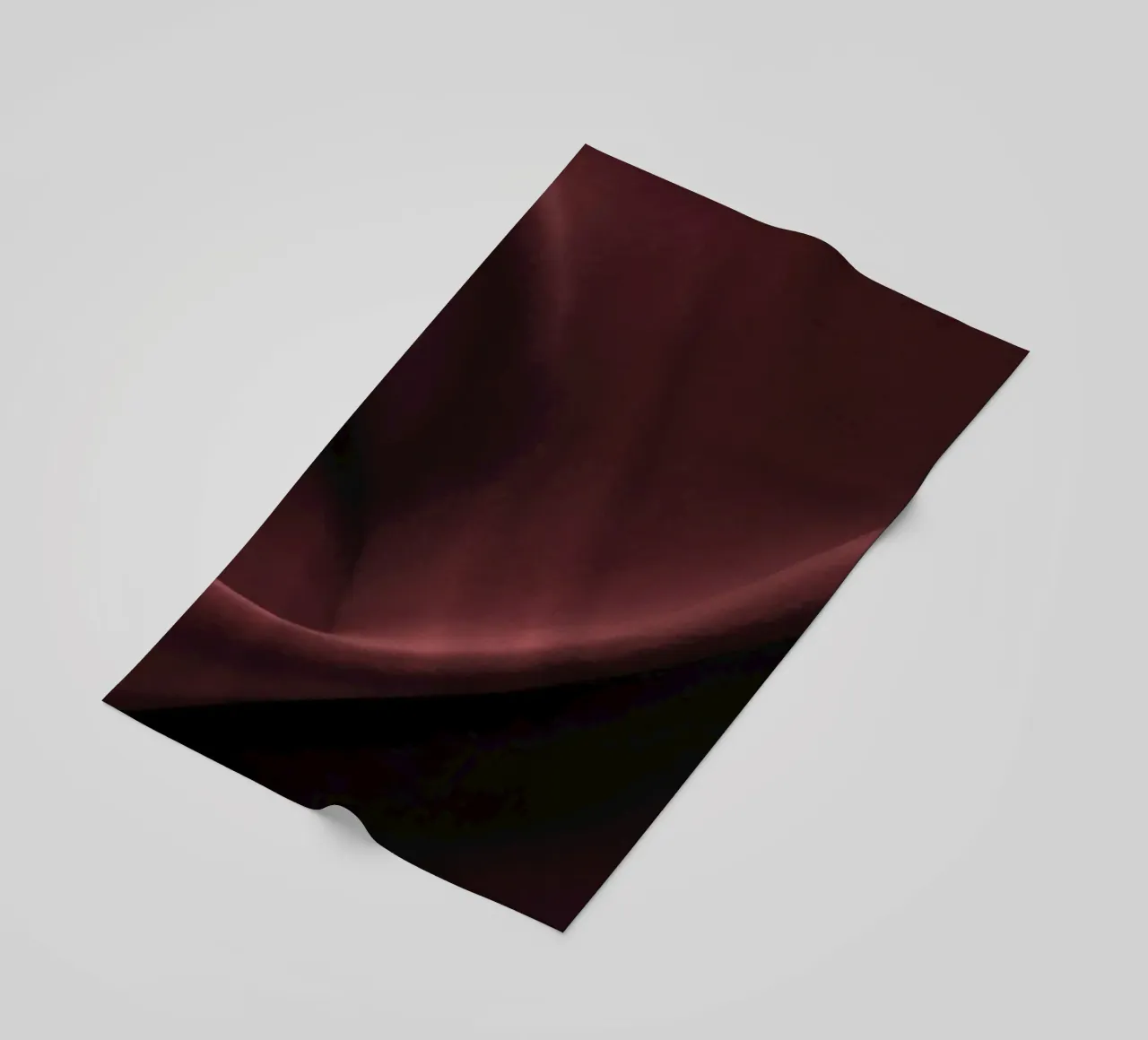 Elegant abstract background featuring smooth, flowing maroon beach towel by DesignDoodle