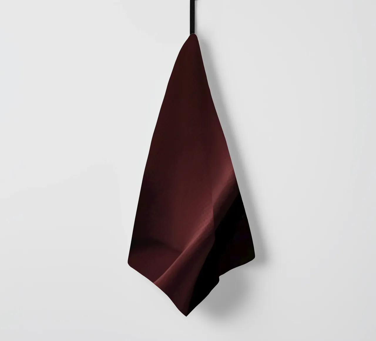 Elegant abstract background featuring smooth, flowing maroon tea towel by DesignDoodle