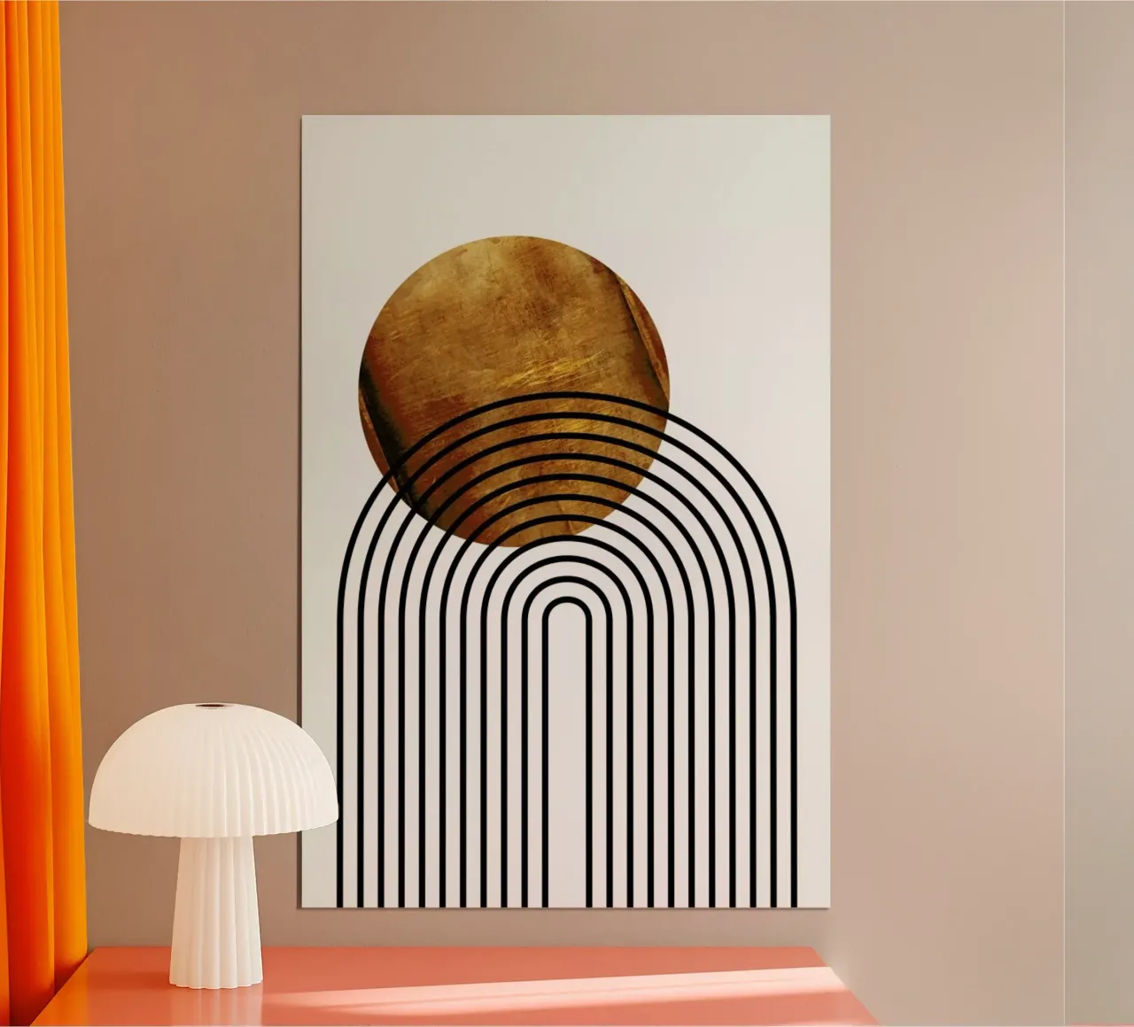 Mid Century Study No 8 poster con telaio in alluminio da Froilein Juno