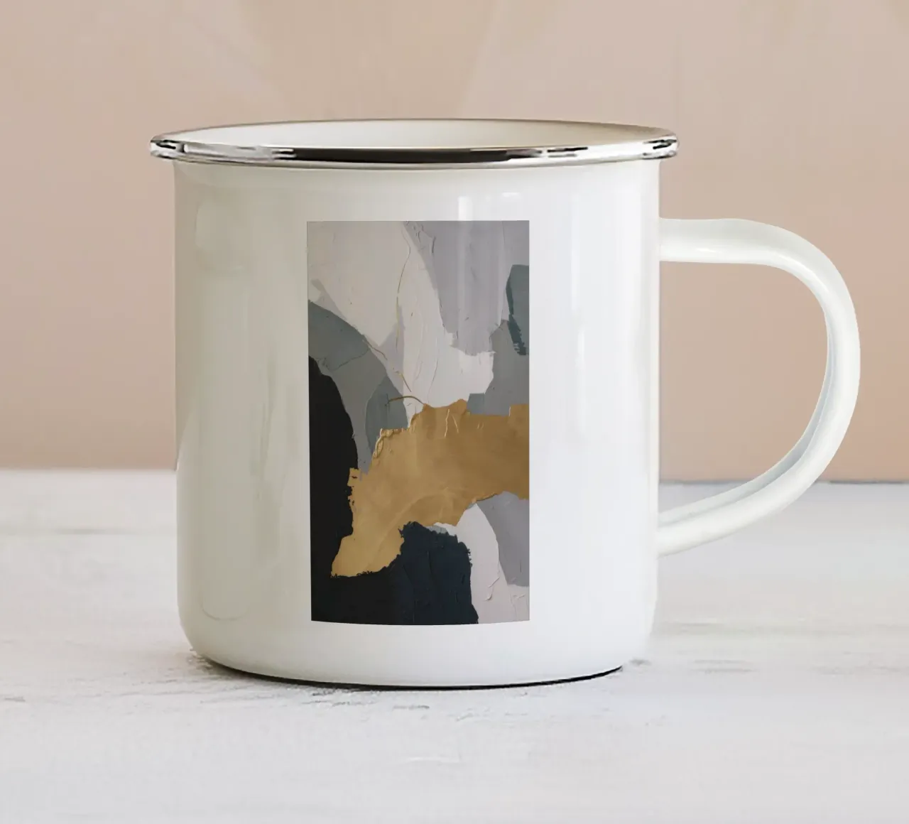 Silent Crest Form Emaille Tasse von Monarch Arc