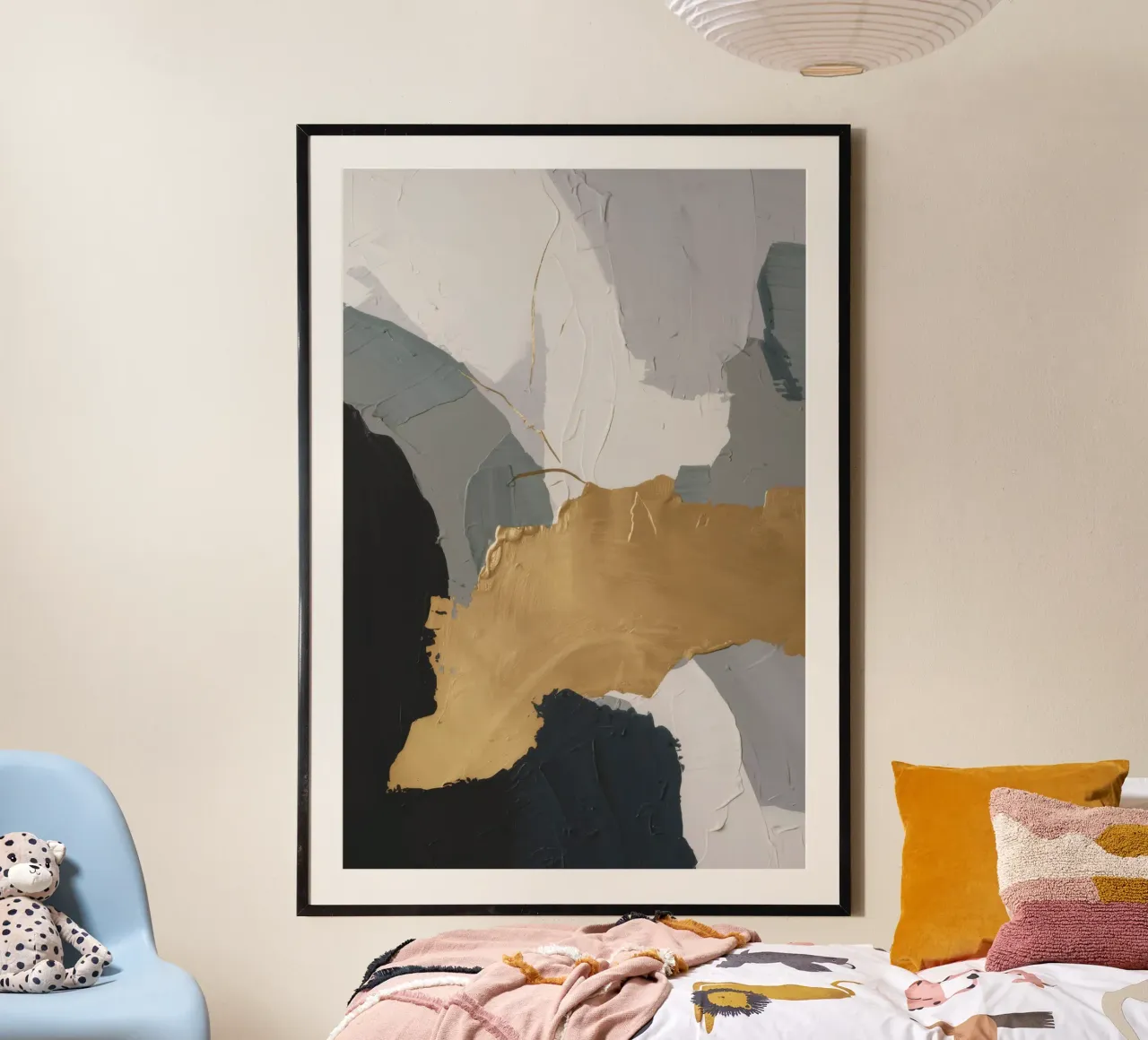 Silent Crest Form Poster mit Kunststoffrahmen von Monarch Arc