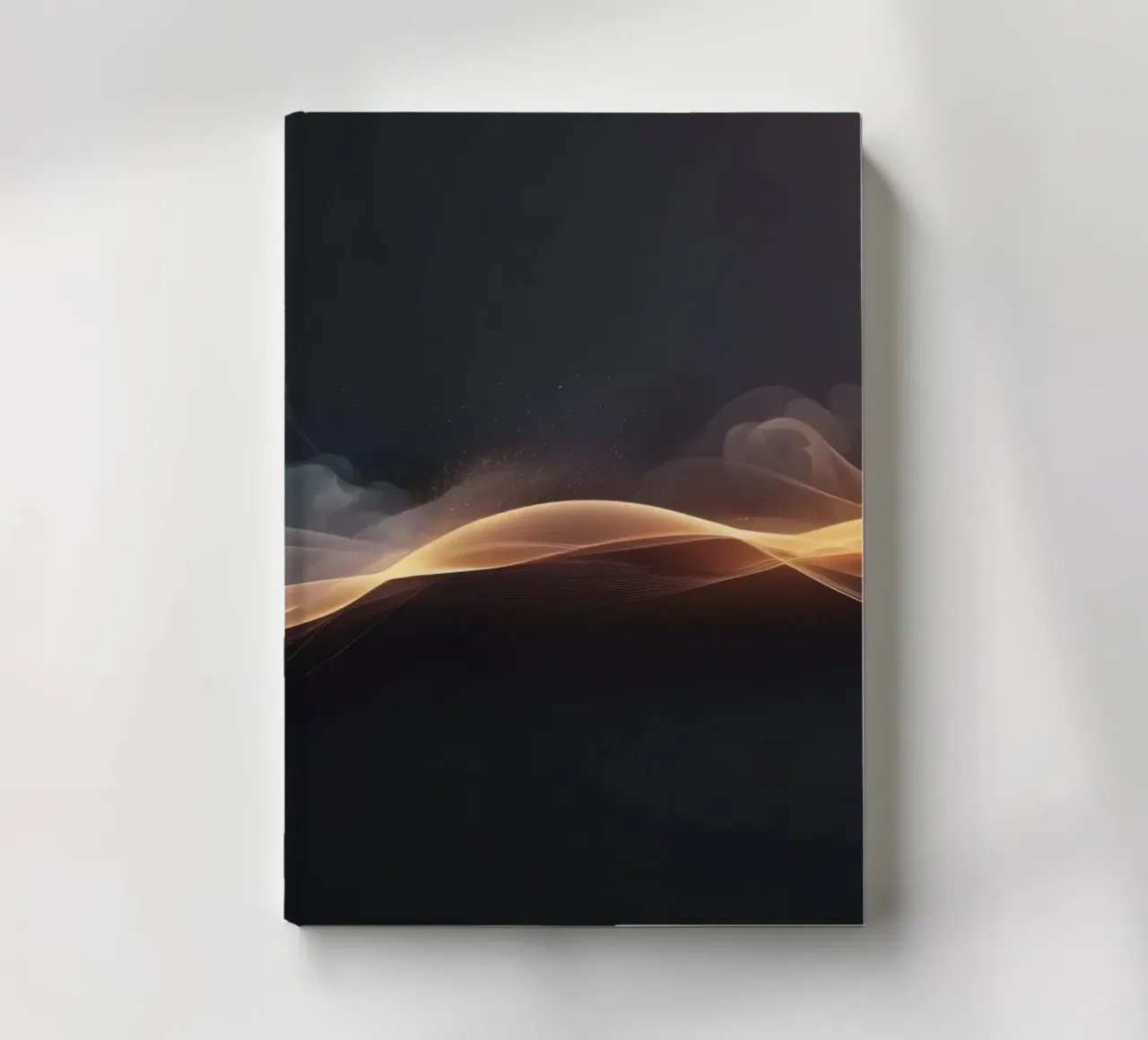Elegant abstract waves with soft gradients art notebook by DesignDoodle